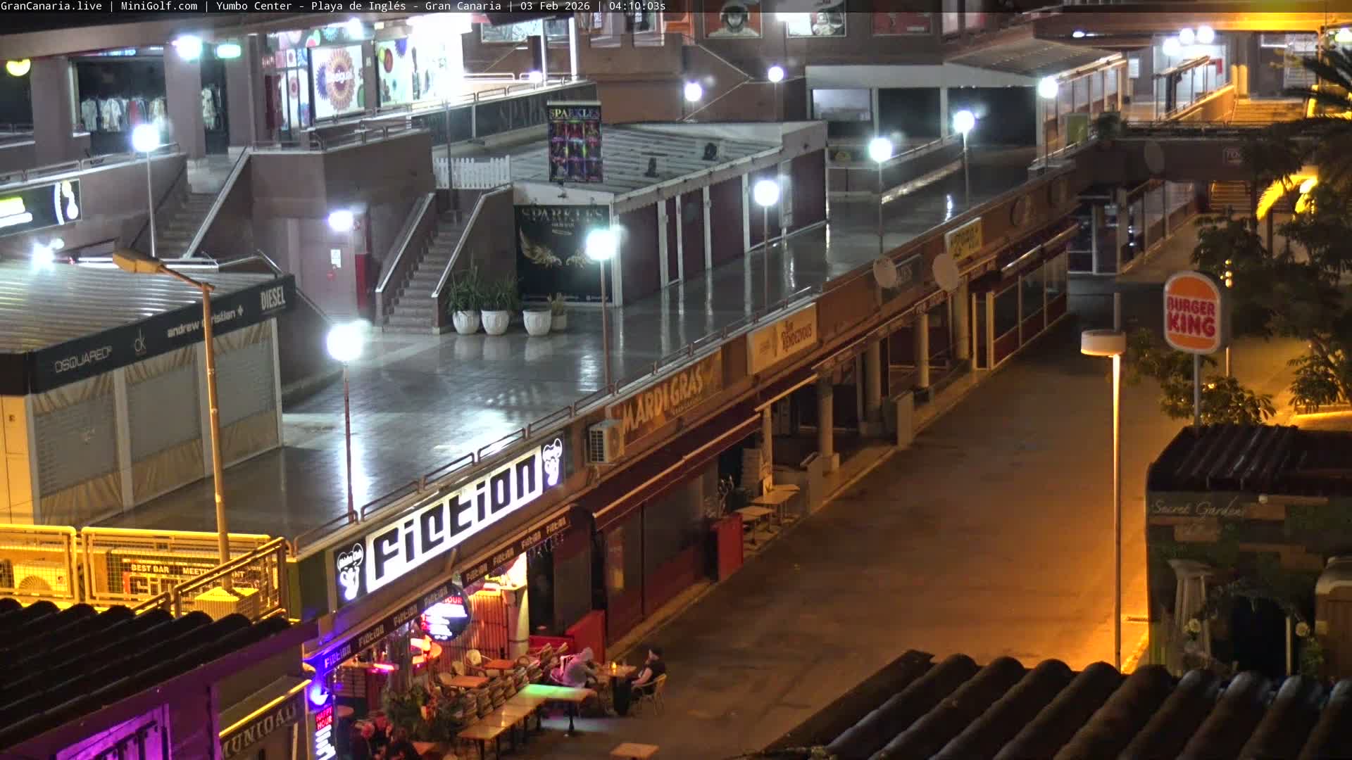 Gran Canaria, Playa del Ingles City & Yumbo Centrum Shopping Mall Live Cam - Playa del Inglés, San Bartolomé de Tirajana, Gran Canaria, Canary Islands (Canarias), Spain