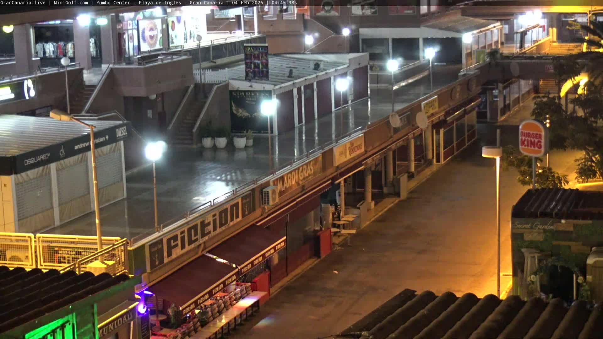 Gran Canaria, Playa del Ingles City & Yumbo Centrum Shopping Mall Live Cam - Playa del Inglés, San Bartolomé de Tirajana, Gran Canaria, Canary Islands (Canarias), Spain