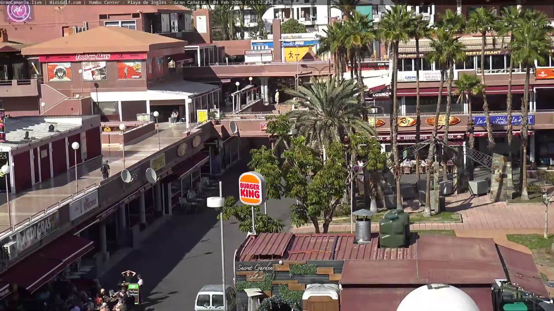 Gran Canaria, Playa del Ingles City & Yumbo Centrum Shopping Mall Live Cam - Playa del Inglés, San Bartolomé de Tirajana, Gran Canaria, Canary Islands (Canarias), Spain
