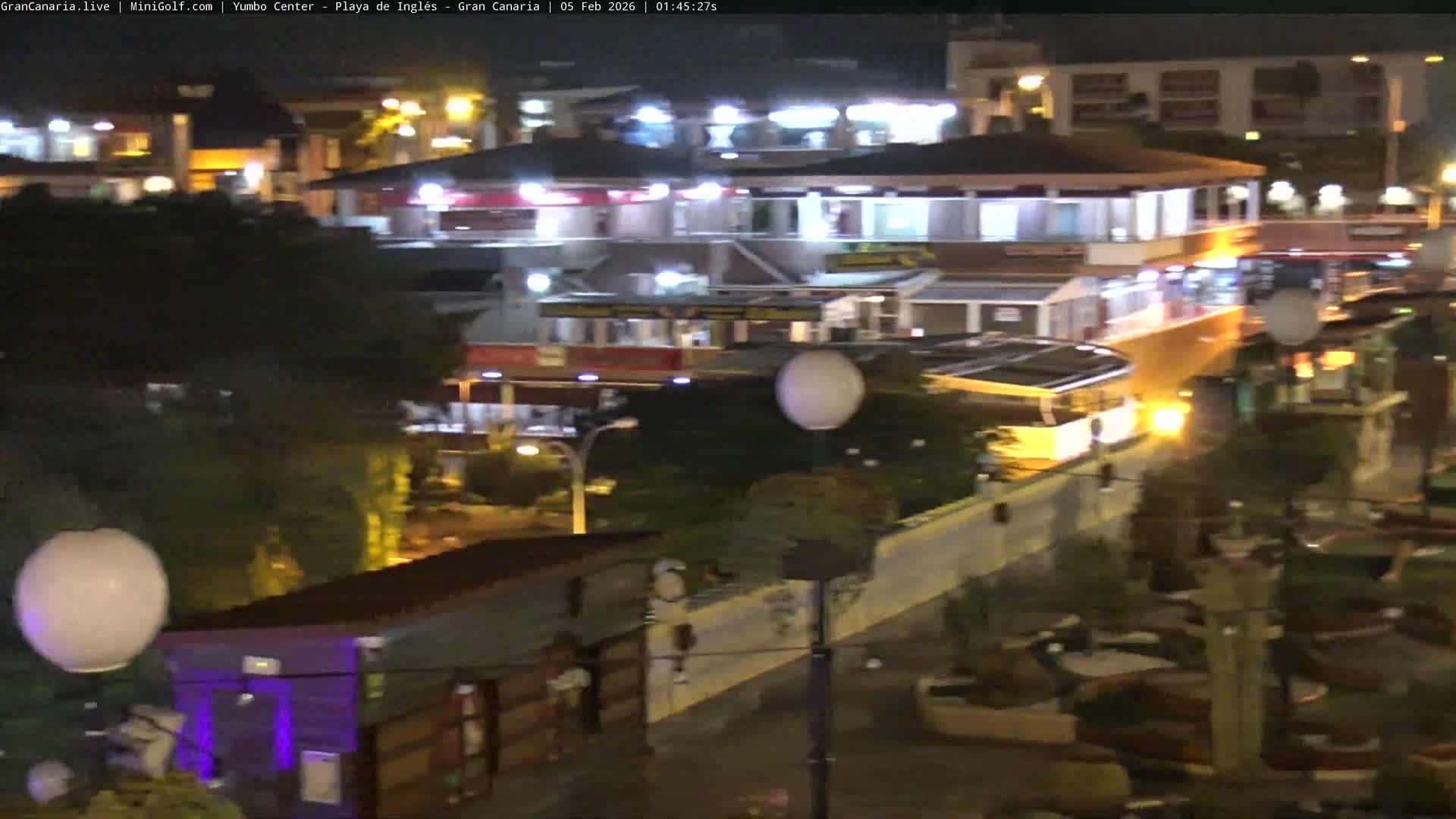 Gran Canaria, Playa del Ingles City & Yumbo Centrum Shopping Mall Live Cam - Playa del Inglés, San Bartolomé de Tirajana, Gran Canaria, Canary Islands (Canarias), Spain
