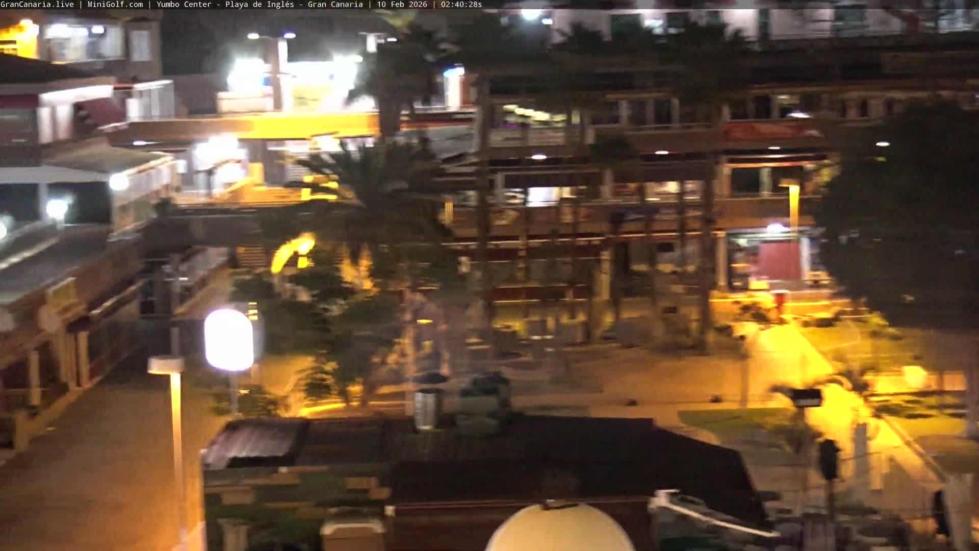 Gran Canaria, Playa del Ingles City & Yumbo Centrum Shopping Mall Live Cam - Playa del Inglés, San Bartolomé de Tirajana, Gran Canaria, Canary Islands (Canarias), Spain
