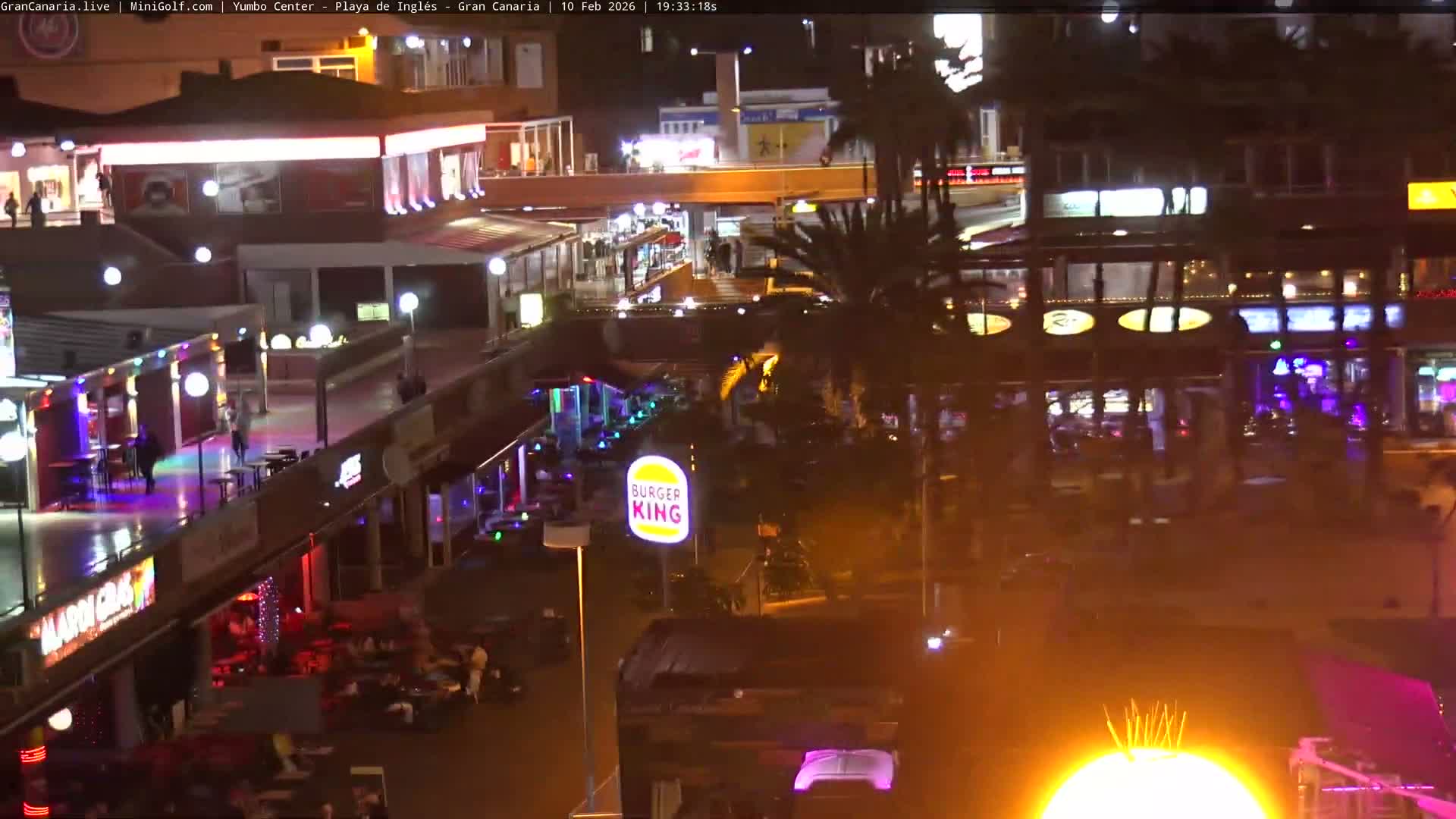 Gran Canaria, Playa del Ingles City & Yumbo Centrum Shopping Mall Live Cam - Playa del Inglés, San Bartolomé de Tirajana, Gran Canaria, Canary Islands (Canarias), Spain