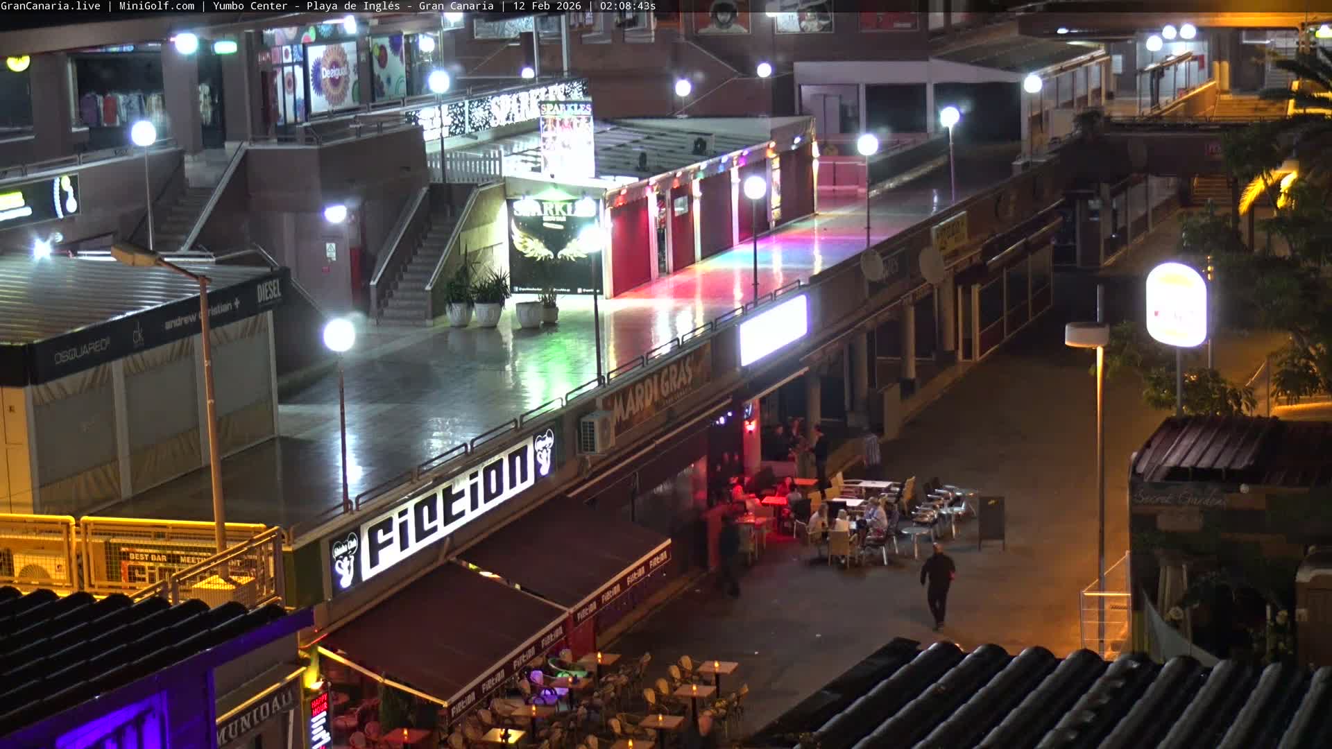 Gran Canaria, Playa del Ingles City & Yumbo Centrum Shopping Mall Live Cam - Playa del Inglés, San Bartolomé de Tirajana, Gran Canaria, Canary Islands (Canarias), Spain