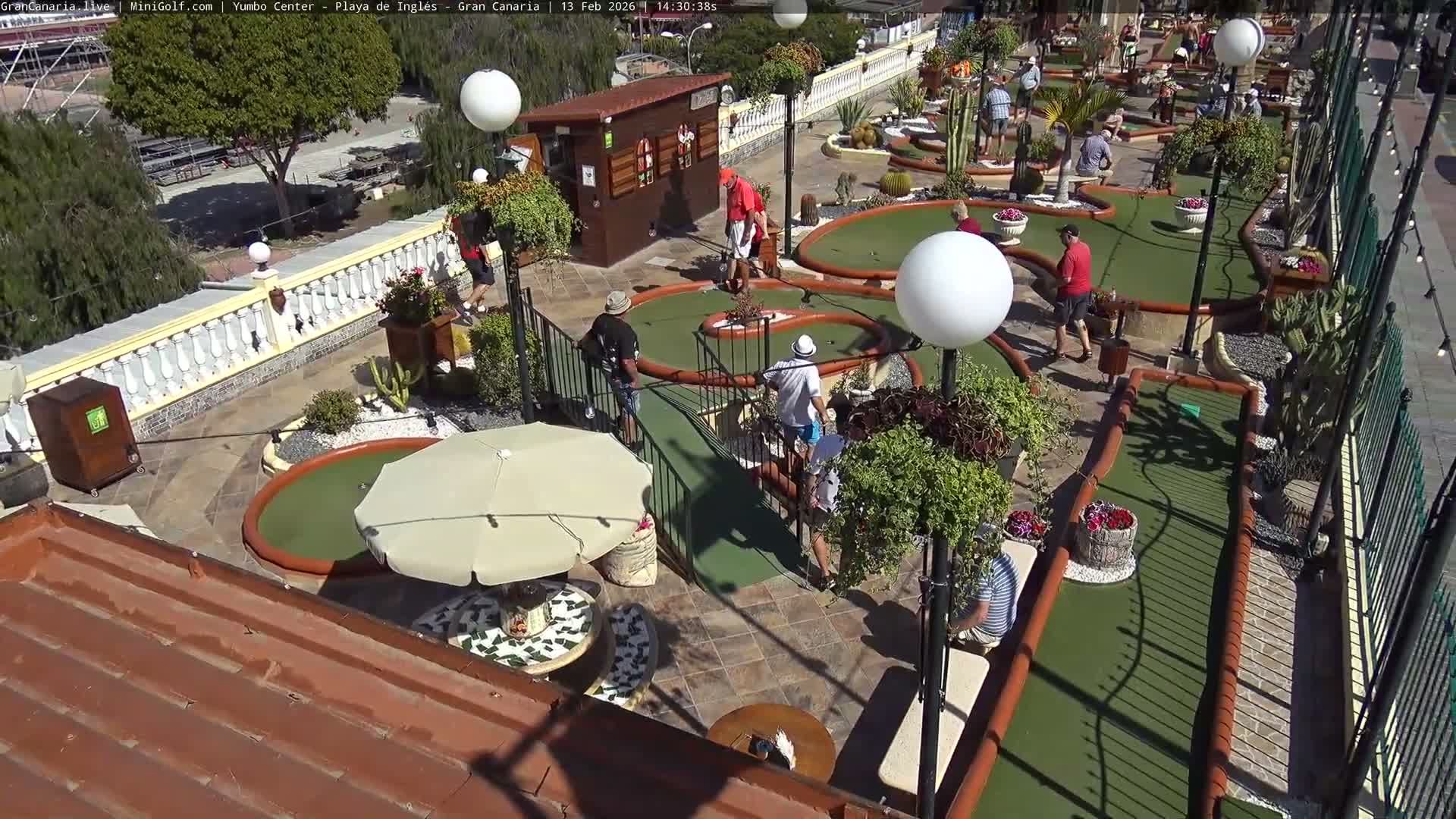 Gran Canaria, Playa del Ingles City & Yumbo Centrum Shopping Mall Live Cam - Playa del Inglés, San Bartolomé de Tirajana, Gran Canaria, Canary Islands (Canarias), Spain