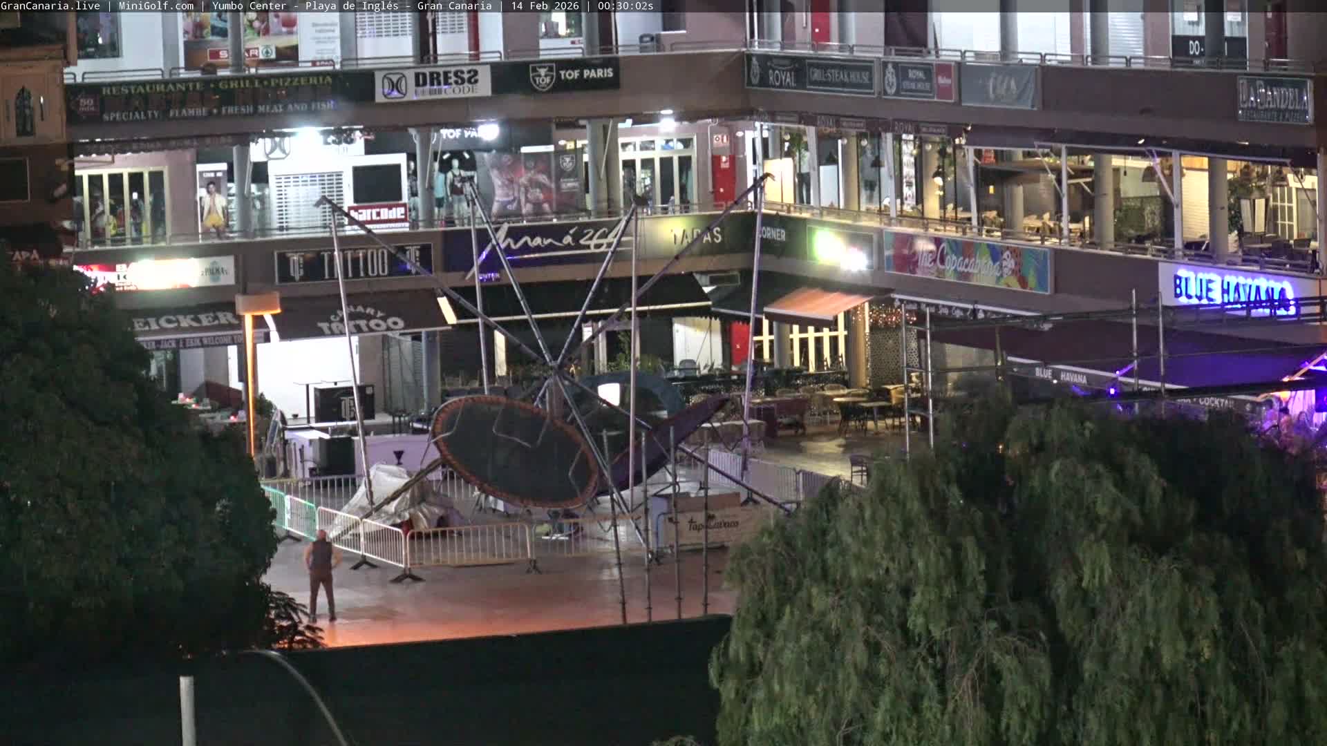 Gran Canaria, Playa del Ingles City & Yumbo Centrum Shopping Mall Live Cam - Playa del Inglés, San Bartolomé de Tirajana, Gran Canaria, Canary Islands (Canarias), Spain