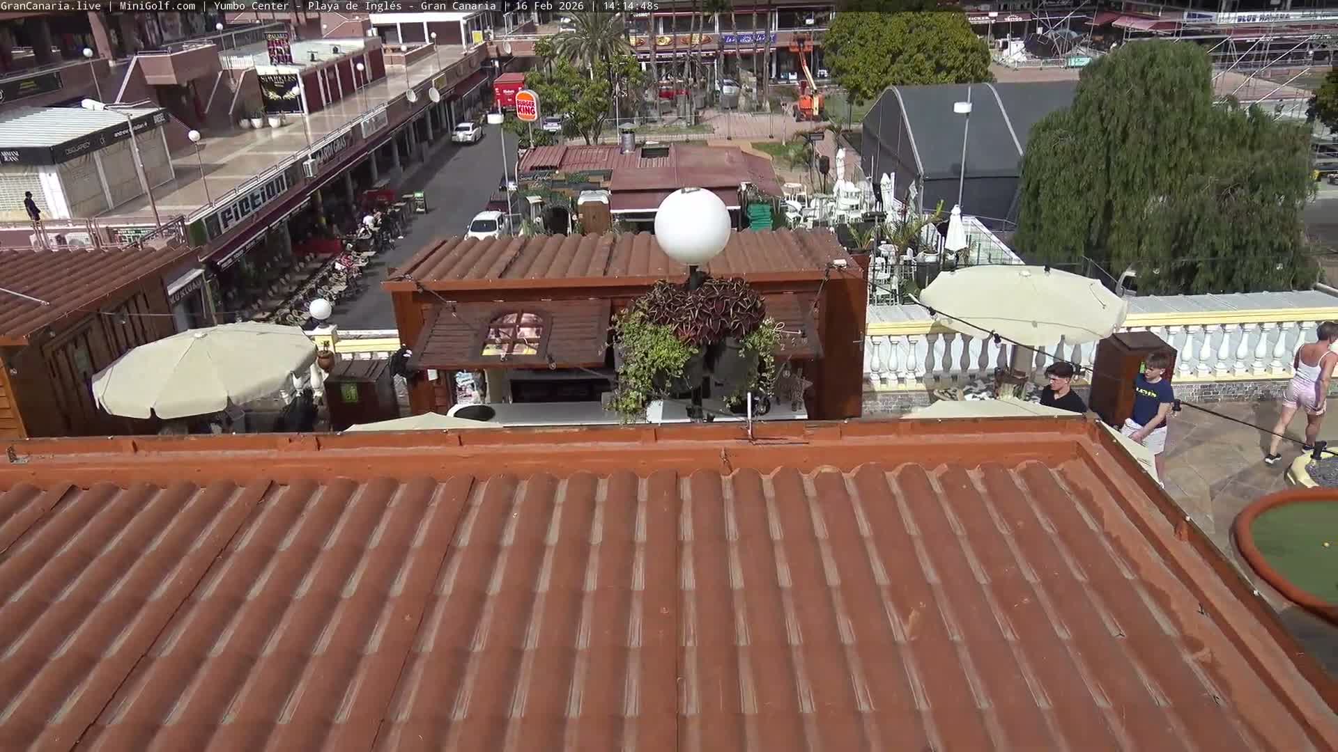 Gran Canaria, Playa del Ingles City & Yumbo Centrum Shopping Mall Live Cam - Playa del Inglés, San Bartolomé de Tirajana, Gran Canaria, Canary Islands (Canarias), Spain