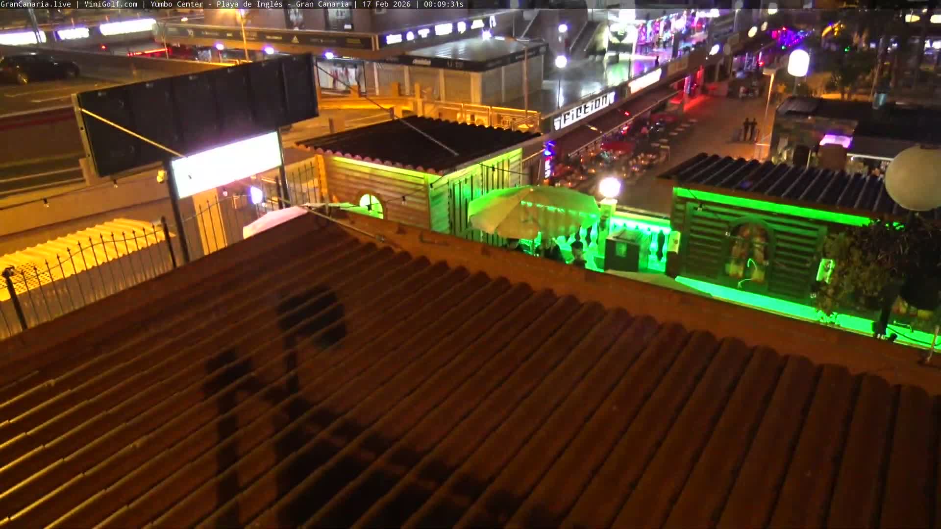 Gran Canaria, Playa del Ingles City & Yumbo Centrum Shopping Mall Live Cam - Playa del Inglés, San Bartolomé de Tirajana, Gran Canaria, Canary Islands (Canarias), Spain