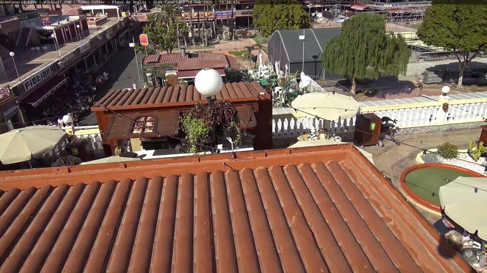 Gran Canaria, Playa del Ingles City & Yumbo Centrum Shopping Mall Live Cam - Playa del Inglés, San Bartolomé de Tirajana, Gran Canaria, Canary Islands (Canarias), Spain