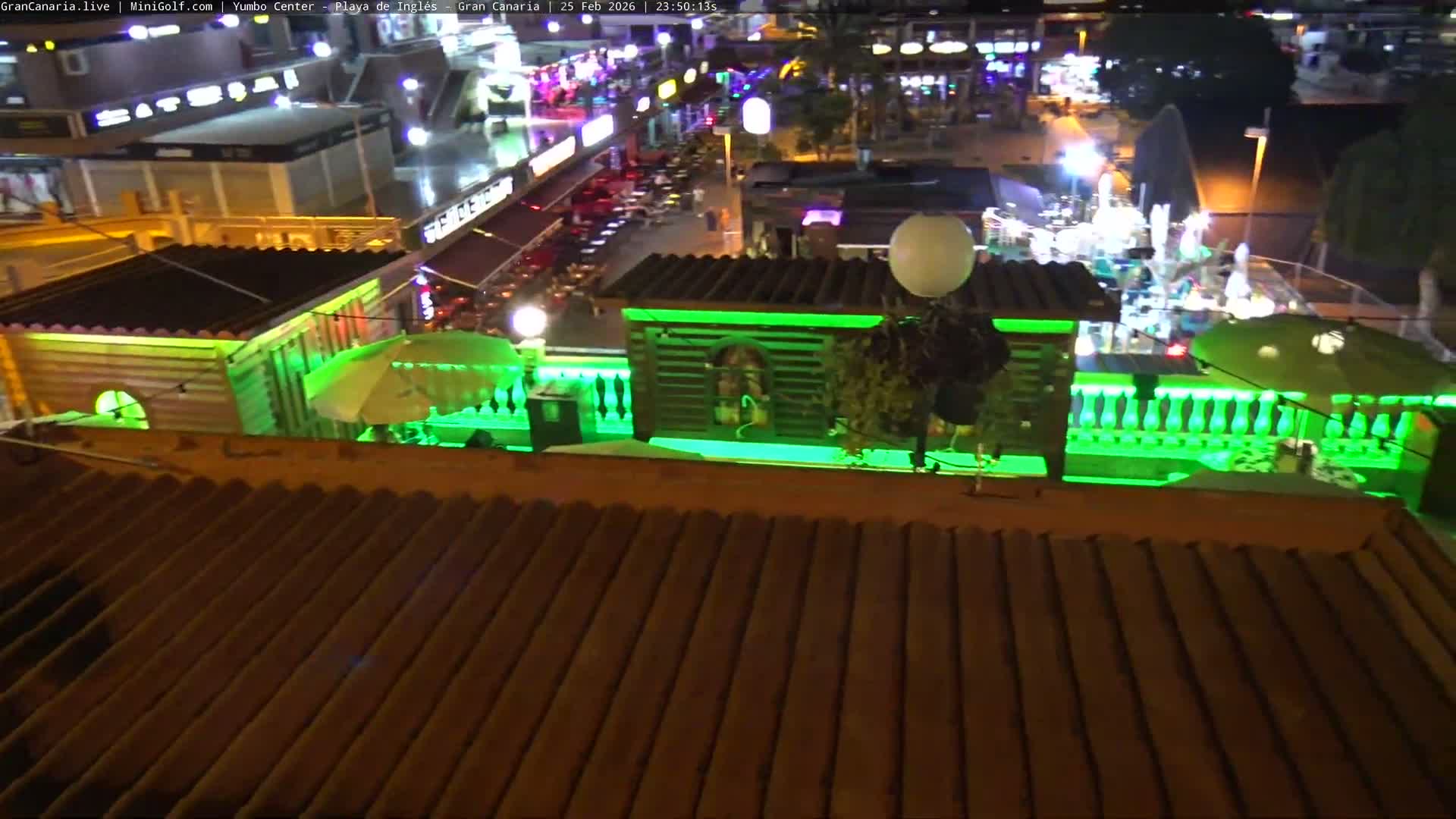 Gran Canaria, Playa del Ingles City & Yumbo Centrum Shopping Mall Live Cam - Playa del Inglés, San Bartolomé de Tirajana, Gran Canaria, Canary Islands (Canarias), Spain