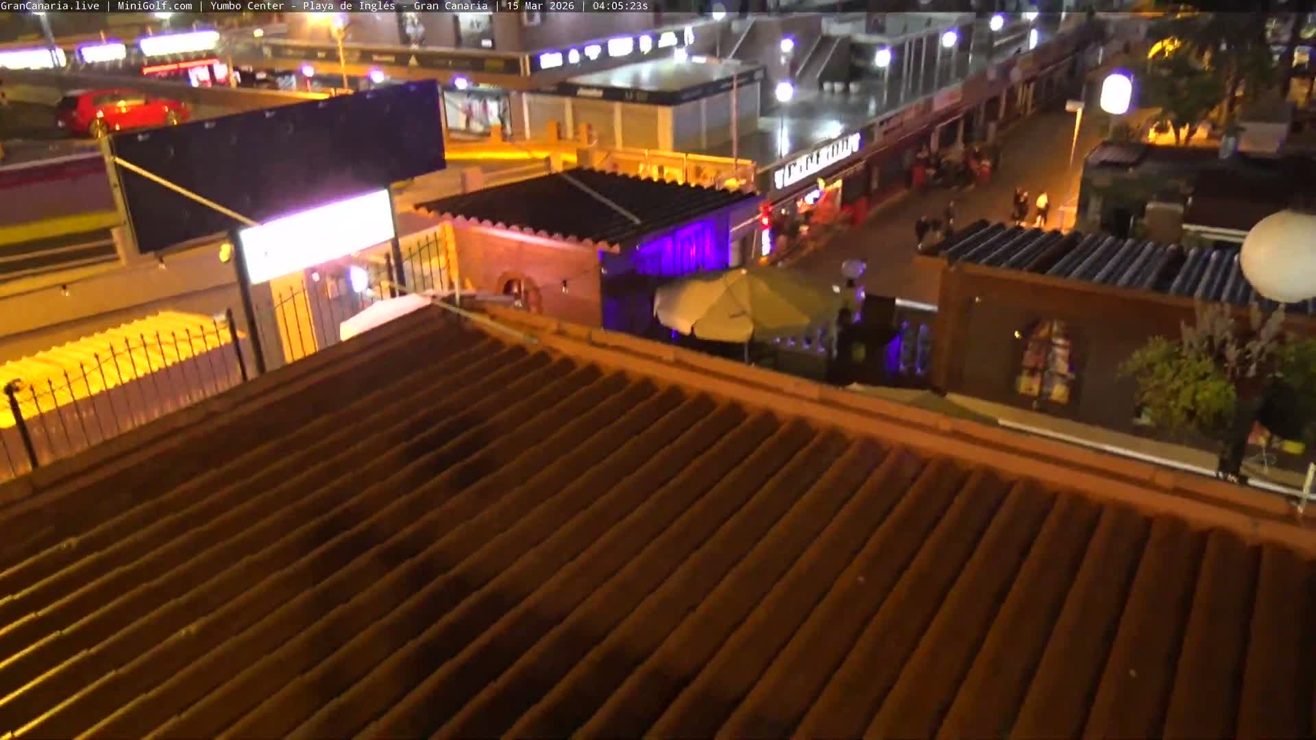 Gran Canaria, Playa del Ingles City & Yumbo Centrum Shopping Mall Live Cam - Playa del Inglés, San Bartolomé de Tirajana, Gran Canaria, Canary Islands (Canarias), Spain