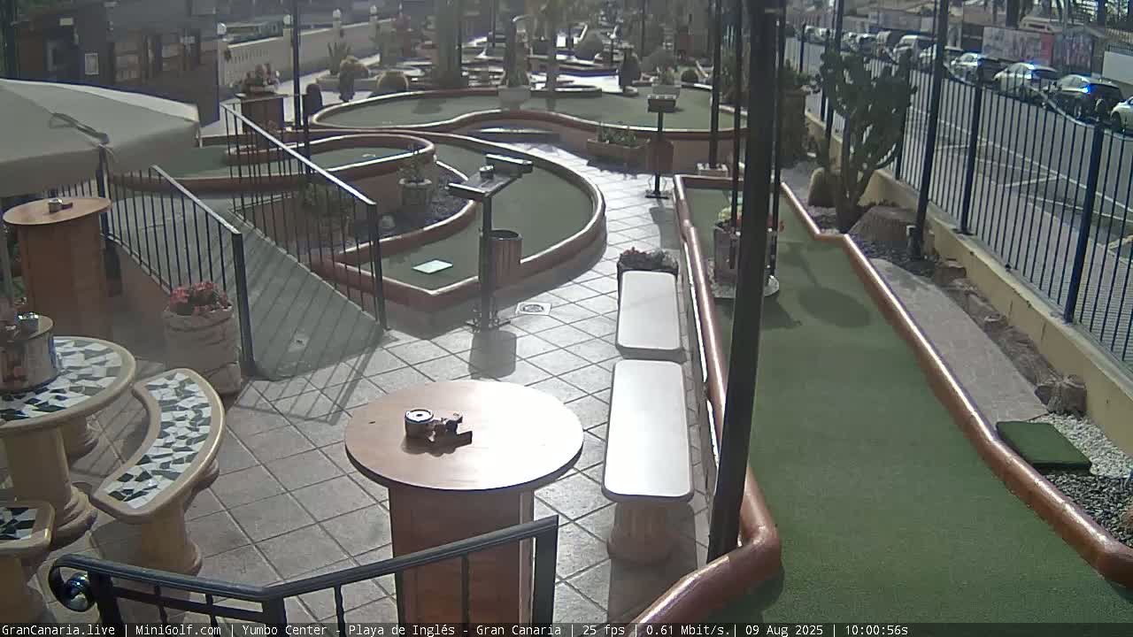 Gran Canaria, Yumbo Centrum Shopping Mall Mini Golf Field Live Cam - Playa del Inglés, San Bartolomé de Tirajana, Gran Canaria, Canary Islands (Canarias), Spain