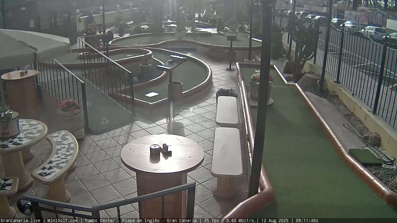 Gran Canaria, Yumbo Centrum Shopping Mall Mini Golf Field Live Cam - Playa del Inglés, San Bartolomé de Tirajana, Gran Canaria, Canary Islands (Canarias), Spain