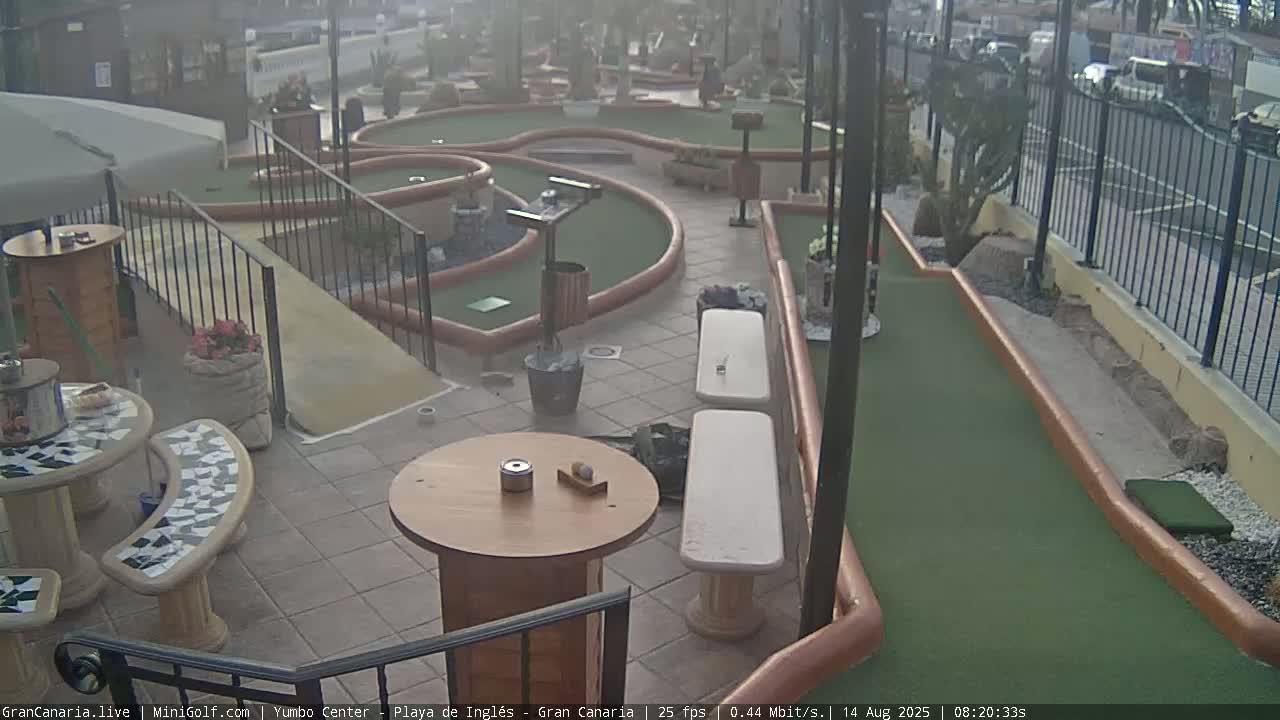 Gran Canaria, Yumbo Centrum Shopping Mall Mini Golf Field Live Cam - Playa del Inglés, San Bartolomé de Tirajana, Gran Canaria, Canary Islands (Canarias), Spain
