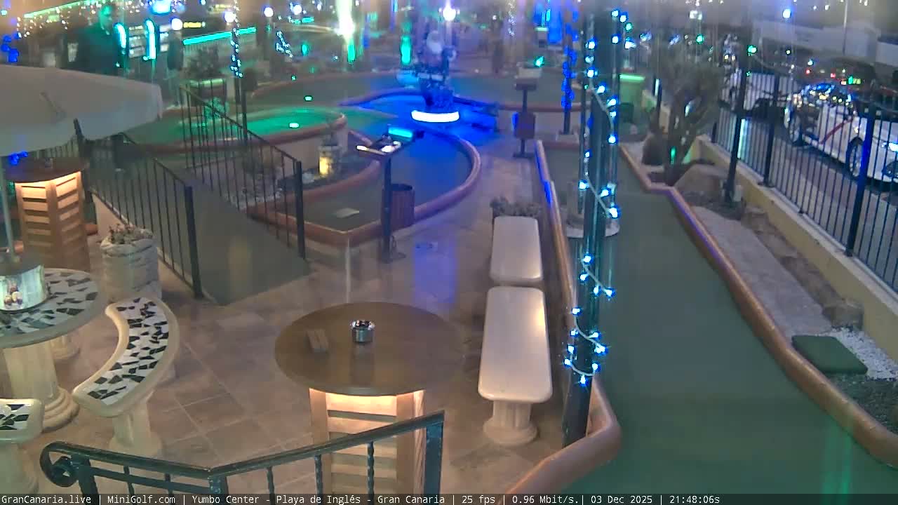 Gran Canaria, Yumbo Centrum Shopping Mall Mini Golf Field Live Cam - Playa del Inglés, San Bartolomé de Tirajana, Gran Canaria, Canary Islands (Canarias), Spain