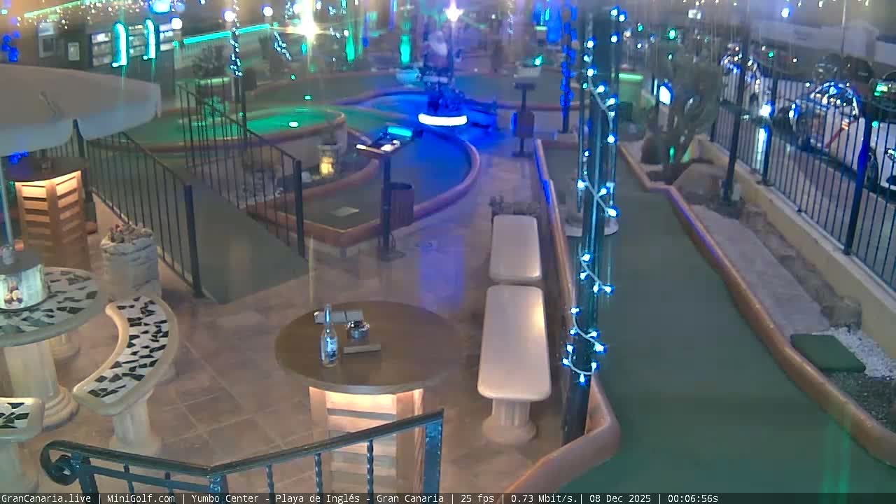 Gran Canaria, Yumbo Centrum Shopping Mall Mini Golf Field Live Cam - Playa del Inglés, San Bartolomé de Tirajana, Gran Canaria, Canary Islands (Canarias), Spain