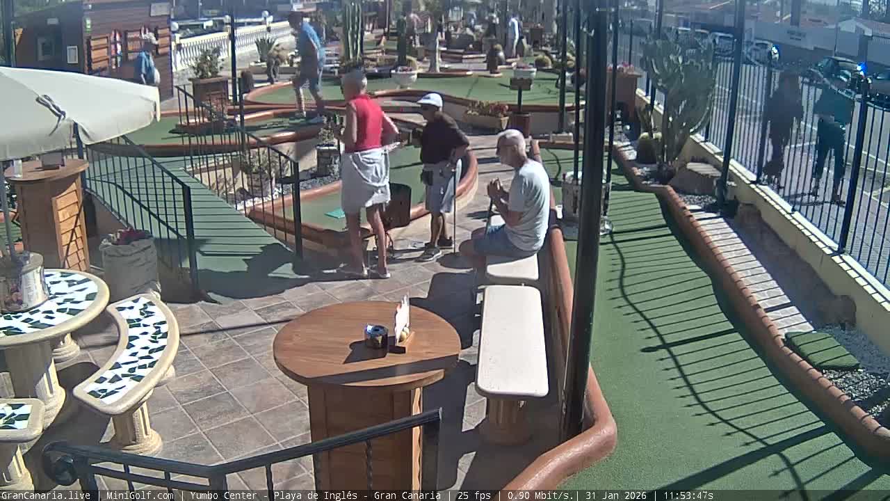 Gran Canaria, Yumbo Centrum Shopping Mall Mini Golf Field Live Cam - Playa del Inglés, San Bartolomé de Tirajana, Gran Canaria, Canary Islands (Canarias), Spain