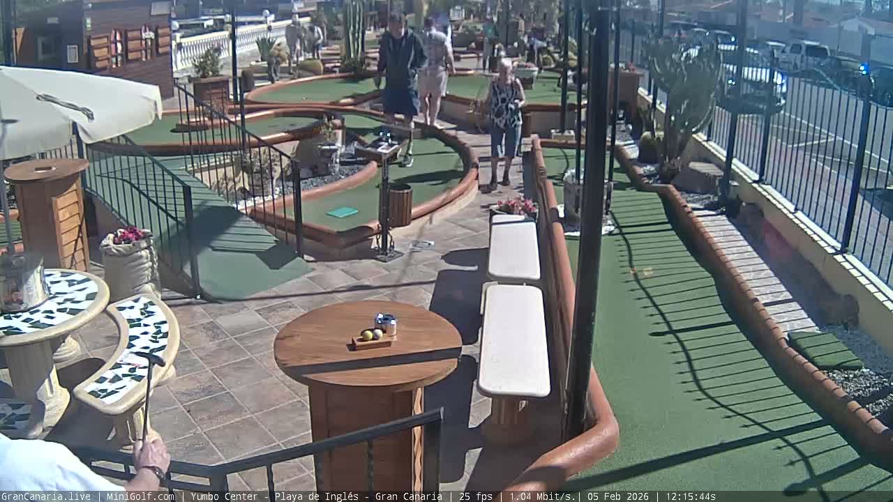 Gran Canaria, Yumbo Centrum Shopping Mall Mini Golf Field Live Cam - Playa del Inglés, San Bartolomé de Tirajana, Gran Canaria, Canary Islands (Canarias), Spain