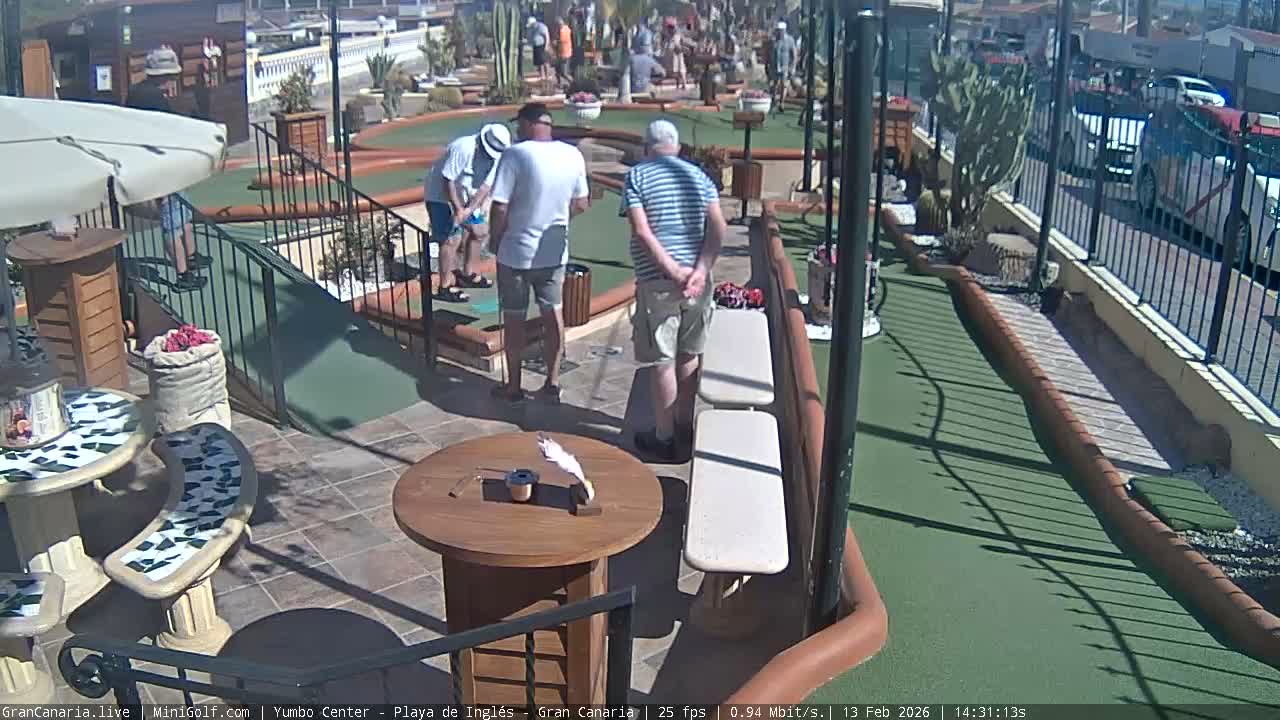 Gran Canaria, Yumbo Centrum Shopping Mall Mini Golf Field Live Cam - Playa del Inglés, San Bartolomé de Tirajana, Gran Canaria, Canary Islands (Canarias), Spain