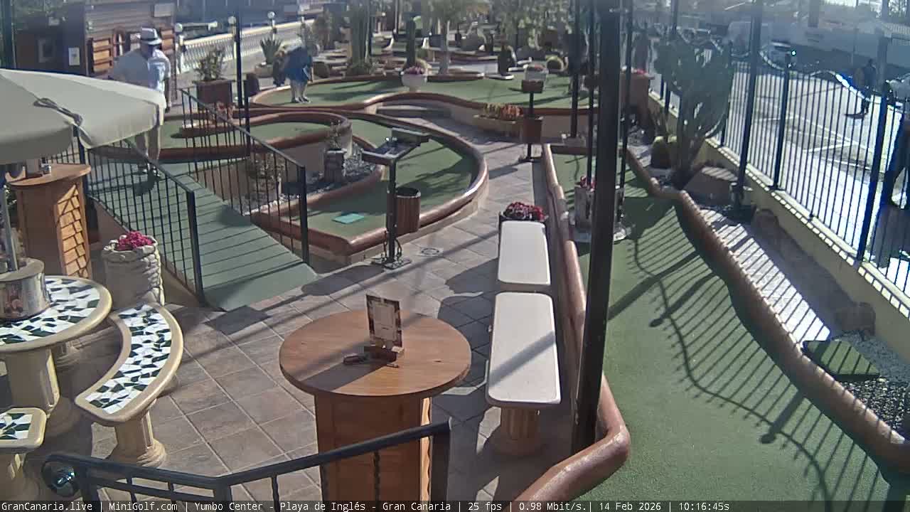 Gran Canaria, Yumbo Centrum Shopping Mall Mini Golf Field Live Cam - Playa del Inglés, San Bartolomé de Tirajana, Gran Canaria, Canary Islands (Canarias), Spain