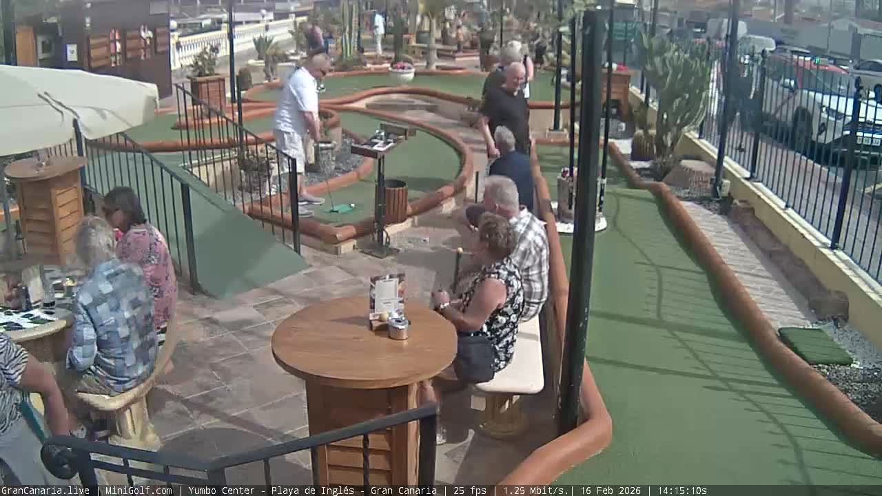 Gran Canaria, Yumbo Centrum Shopping Mall Mini Golf Field Live Cam - Playa del Inglés, San Bartolomé de Tirajana, Gran Canaria, Canary Islands (Canarias), Spain