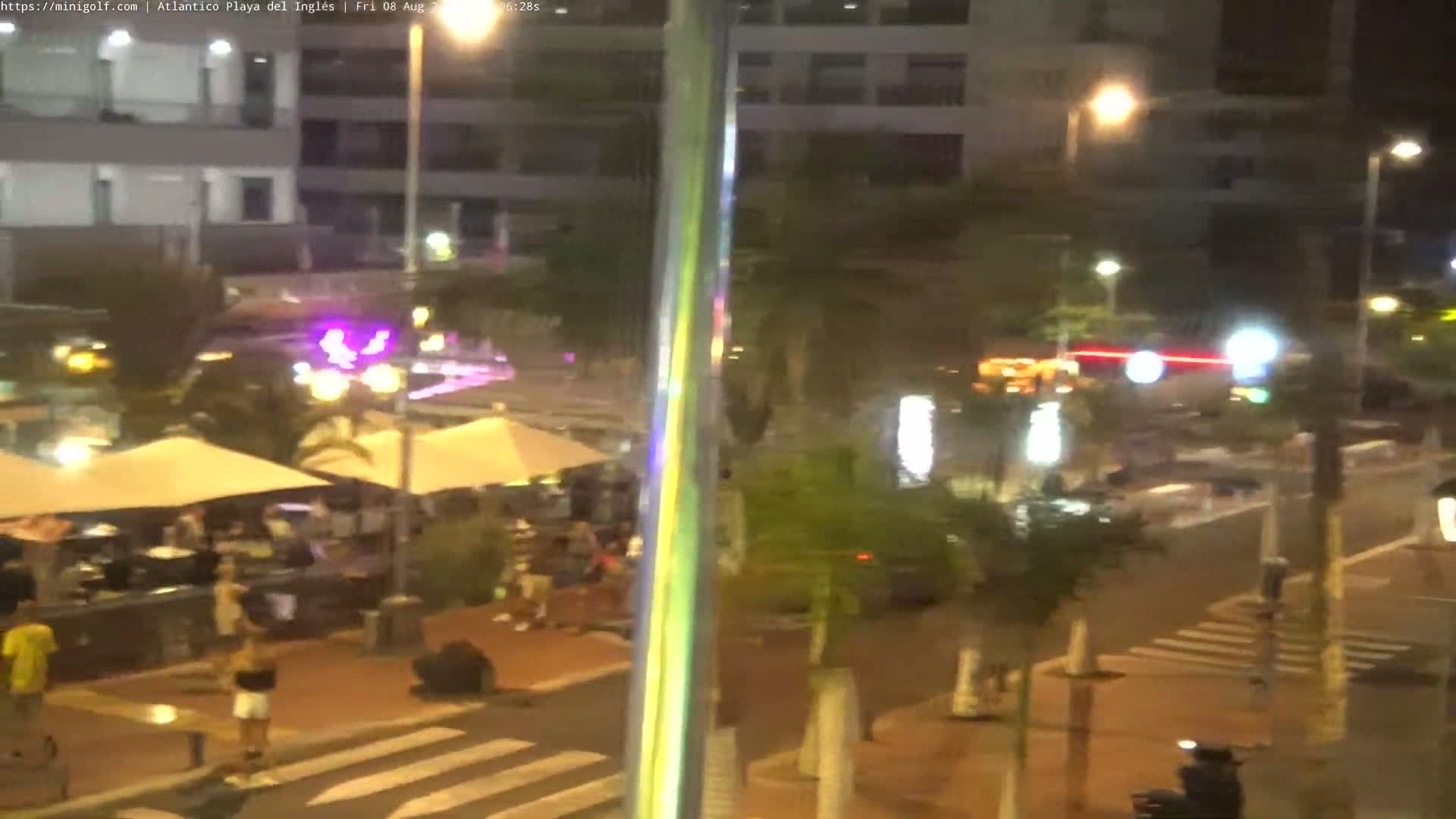 Gran Canaria, Playa del Ingles City & Atlantico Mini Golf Field Live Cam - Playa del Inglés, San Bartolomé de Tirajana, Gran Canaria, Canary Islands (Canarias), Spain