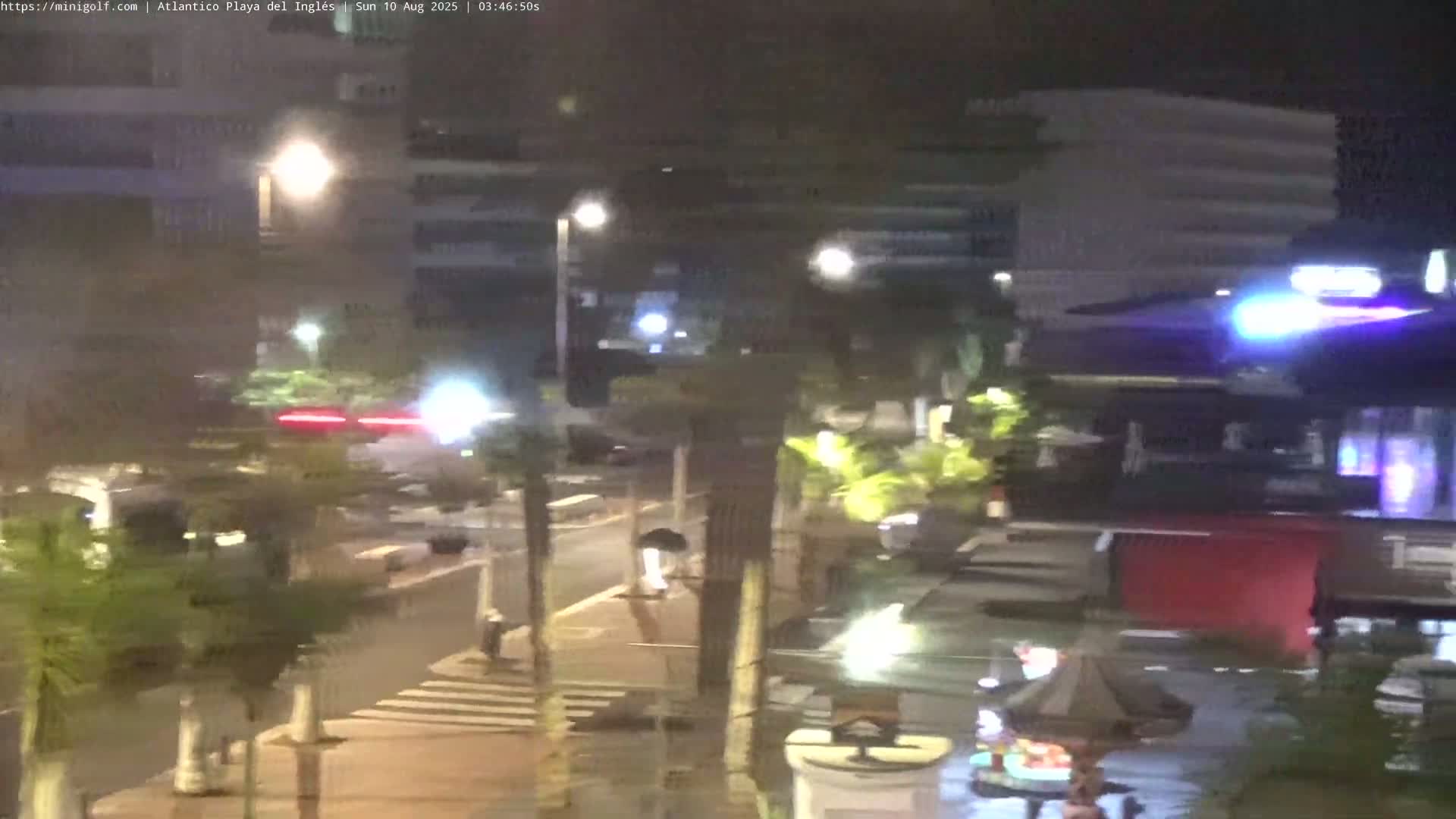 Gran Canaria, Playa del Ingles City & Atlantico Mini Golf Field Live Cam - Playa del Inglés, San Bartolomé de Tirajana, Gran Canaria, Canary Islands (Canarias), Spain