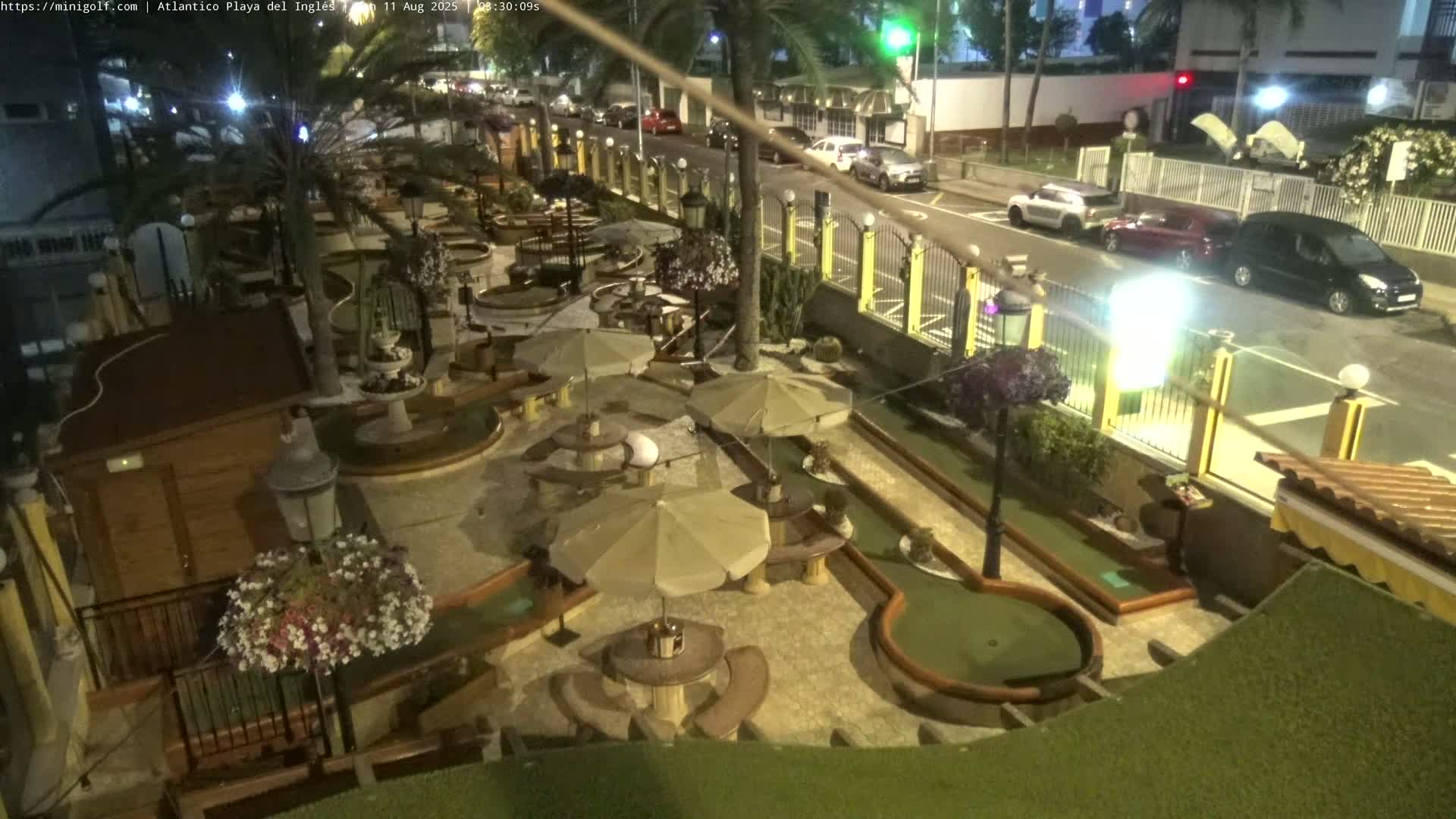 Gran Canaria, Playa del Ingles City & Atlantico Mini Golf Field Live Cam - Playa del Inglés, San Bartolomé de Tirajana, Gran Canaria, Canary Islands (Canarias), Spain