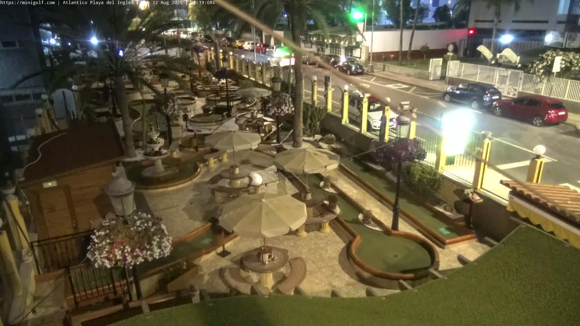 Gran Canaria, Playa del Ingles City & Atlantico Mini Golf Field Live Cam - Playa del Inglés, San Bartolomé de Tirajana, Gran Canaria, Canary Islands (Canarias), Spain