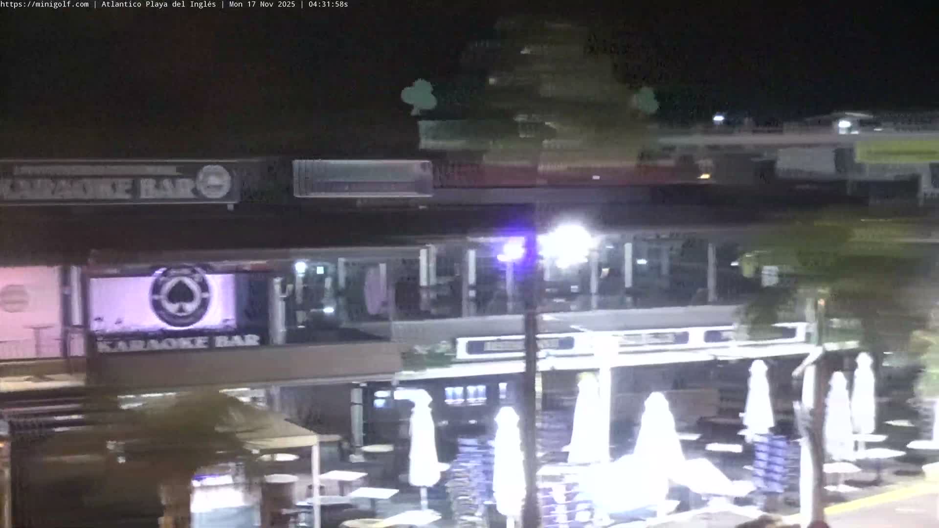 Gran Canaria, Playa del Ingles City & Atlantico Mini Golf Field Live Cam - Playa del Inglés, San Bartolomé de Tirajana, Gran Canaria, Canary Islands (Canarias), Spain