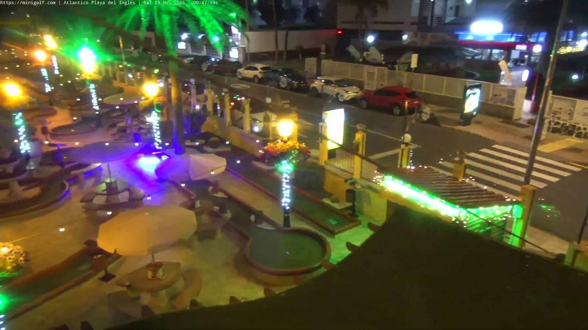 Gran Canaria, Playa del Ingles City & Atlantico Mini Golf Field Live Cam - Playa del Inglés, San Bartolomé de Tirajana, Gran Canaria, Canary Islands (Canarias), Spain