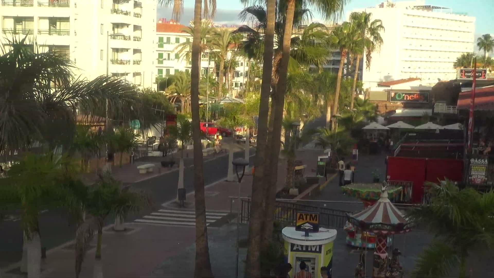 Gran Canaria, Playa del Ingles City & Atlantico Mini Golf Field Live Cam - Playa del Inglés, San Bartolomé de Tirajana, Gran Canaria, Canary Islands (Canarias), Spain