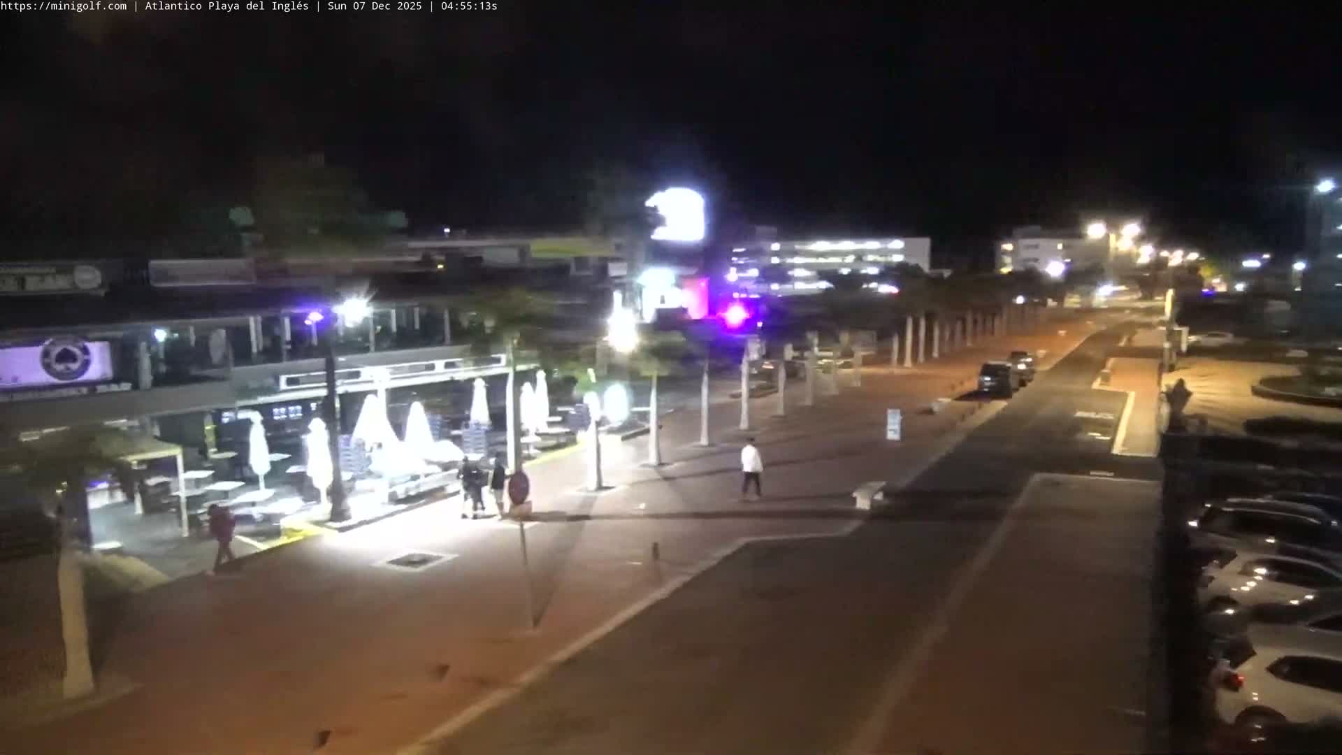Gran Canaria, Playa del Ingles City & Atlantico Mini Golf Field Live Cam - Playa del Inglés, San Bartolomé de Tirajana, Gran Canaria, Canary Islands (Canarias), Spain