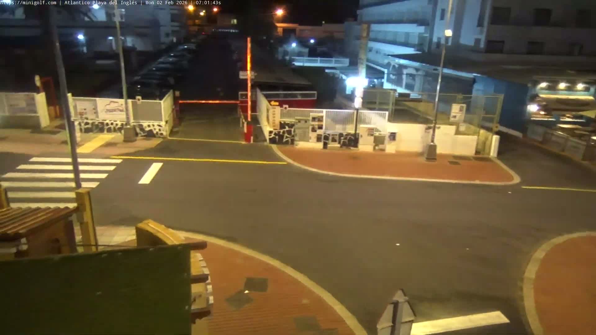 Gran Canaria, Playa del Ingles City & Atlantico Mini Golf Field Live Cam - Playa del Inglés, San Bartolomé de Tirajana, Gran Canaria, Canary Islands (Canarias), Spain
