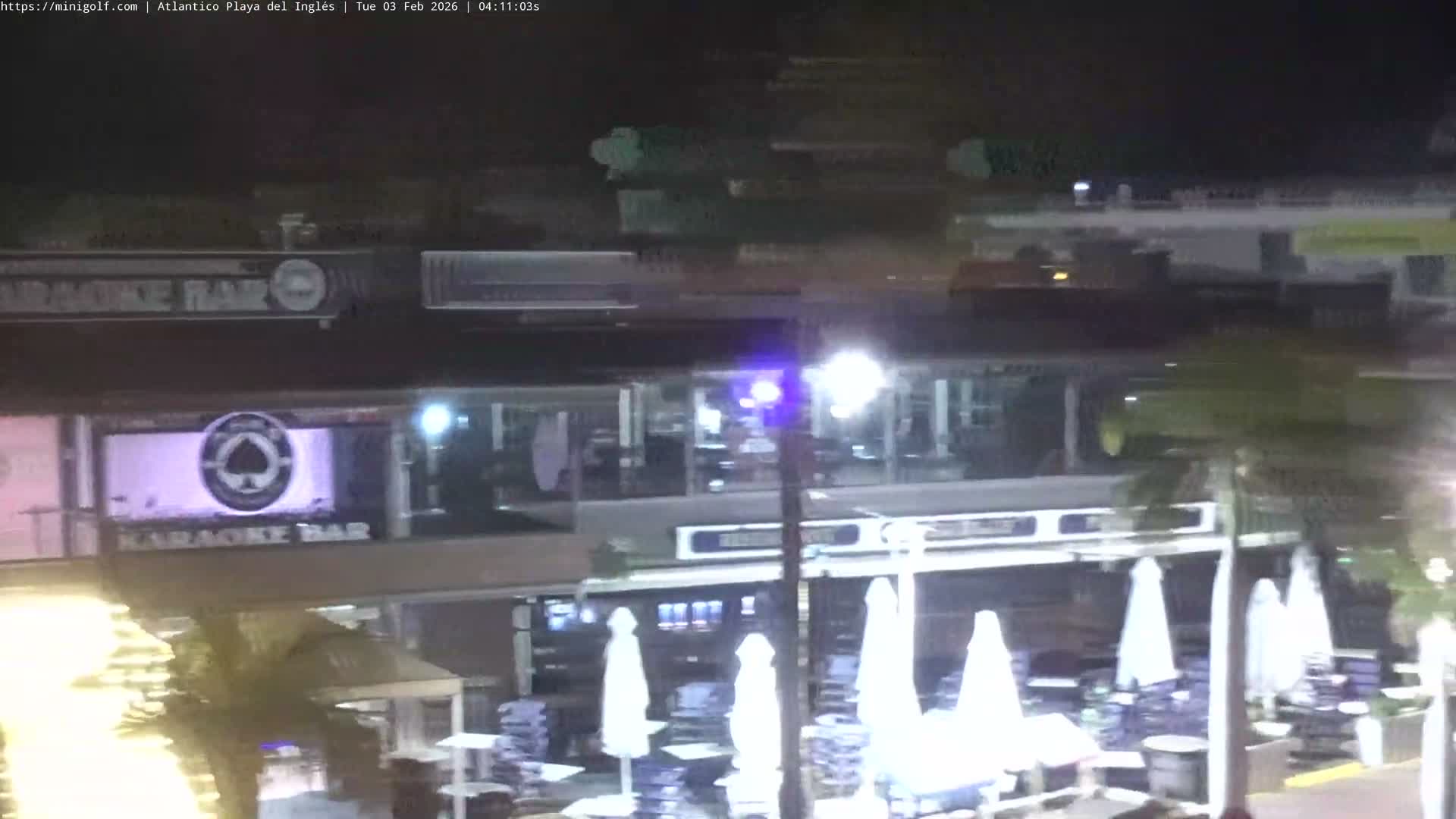 Gran Canaria, Playa del Ingles City & Atlantico Mini Golf Field Live Cam - Playa del Inglés, San Bartolomé de Tirajana, Gran Canaria, Canary Islands (Canarias), Spain
