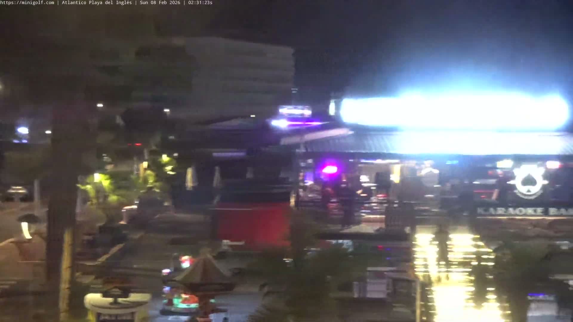 Gran Canaria, Playa del Ingles City & Atlantico Mini Golf Field Live Cam - Playa del Inglés, San Bartolomé de Tirajana, Gran Canaria, Canary Islands (Canarias), Spain