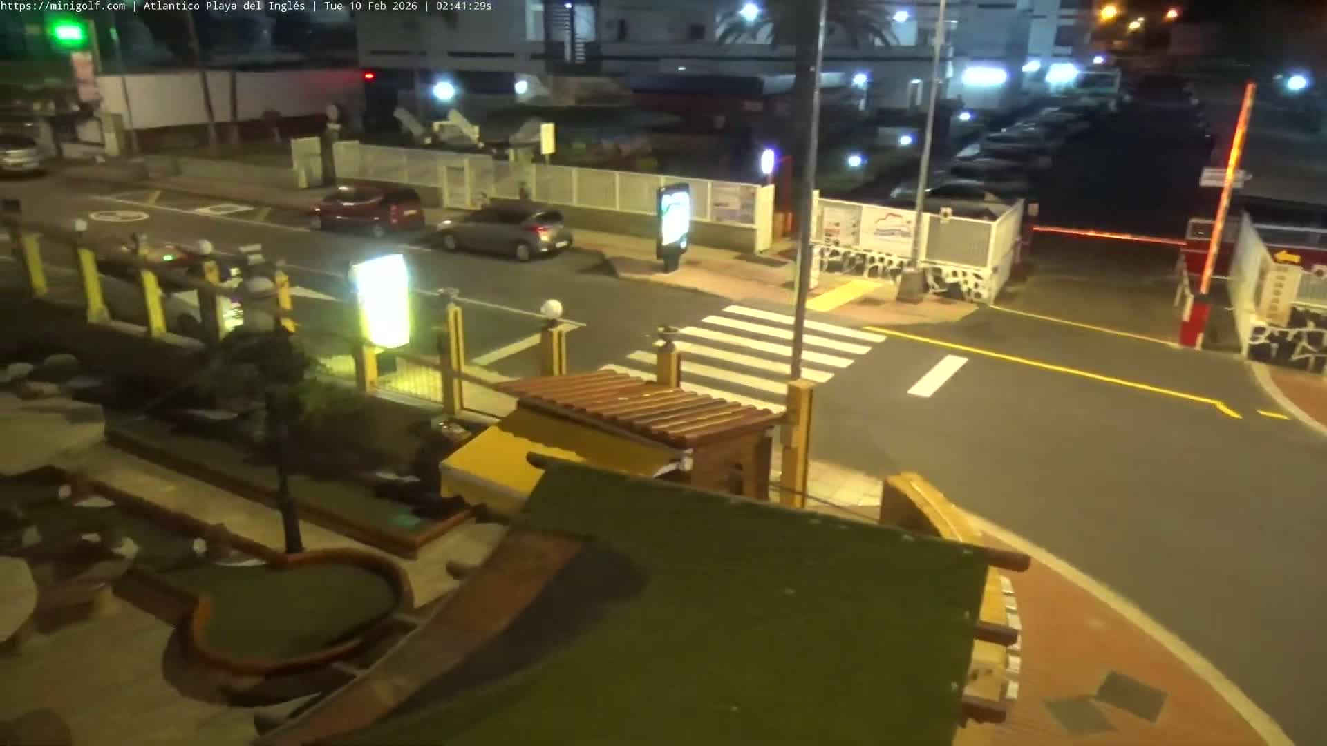 Gran Canaria, Playa del Ingles City & Atlantico Mini Golf Field Live Cam - Playa del Inglés, San Bartolomé de Tirajana, Gran Canaria, Canary Islands (Canarias), Spain