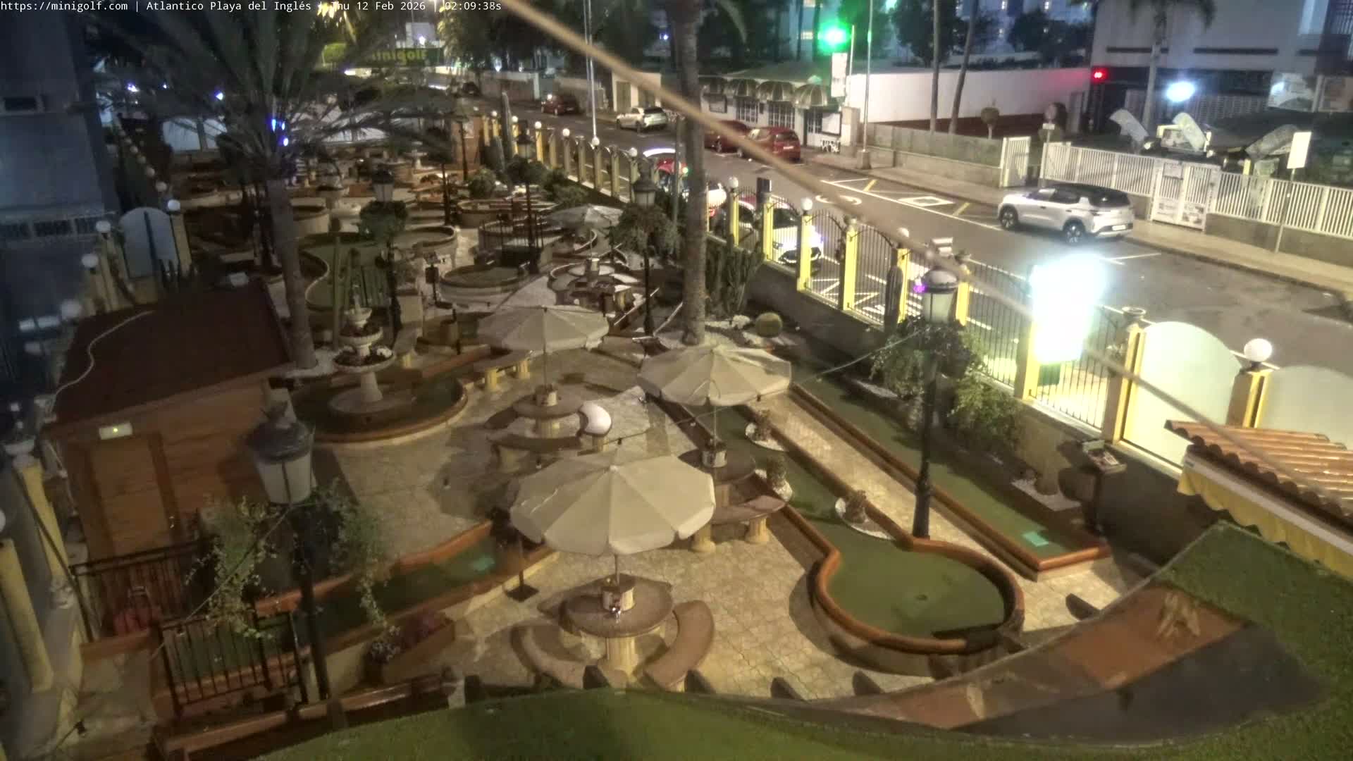 Gran Canaria, Playa del Ingles City & Atlantico Mini Golf Field Live Cam - Playa del Inglés, San Bartolomé de Tirajana, Gran Canaria, Canary Islands (Canarias), Spain