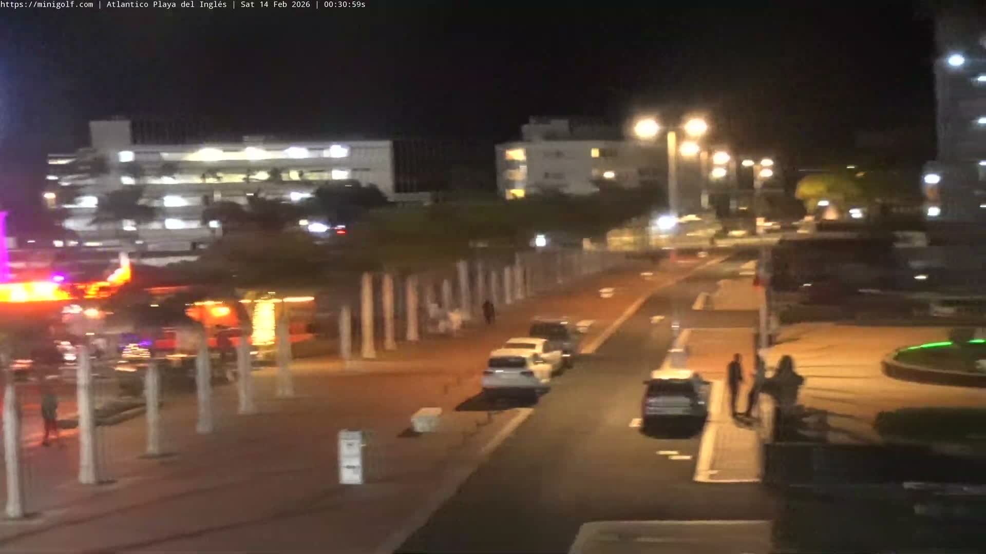 Gran Canaria, Playa del Ingles City & Atlantico Mini Golf Field Live Cam - Playa del Inglés, San Bartolomé de Tirajana, Gran Canaria, Canary Islands (Canarias), Spain