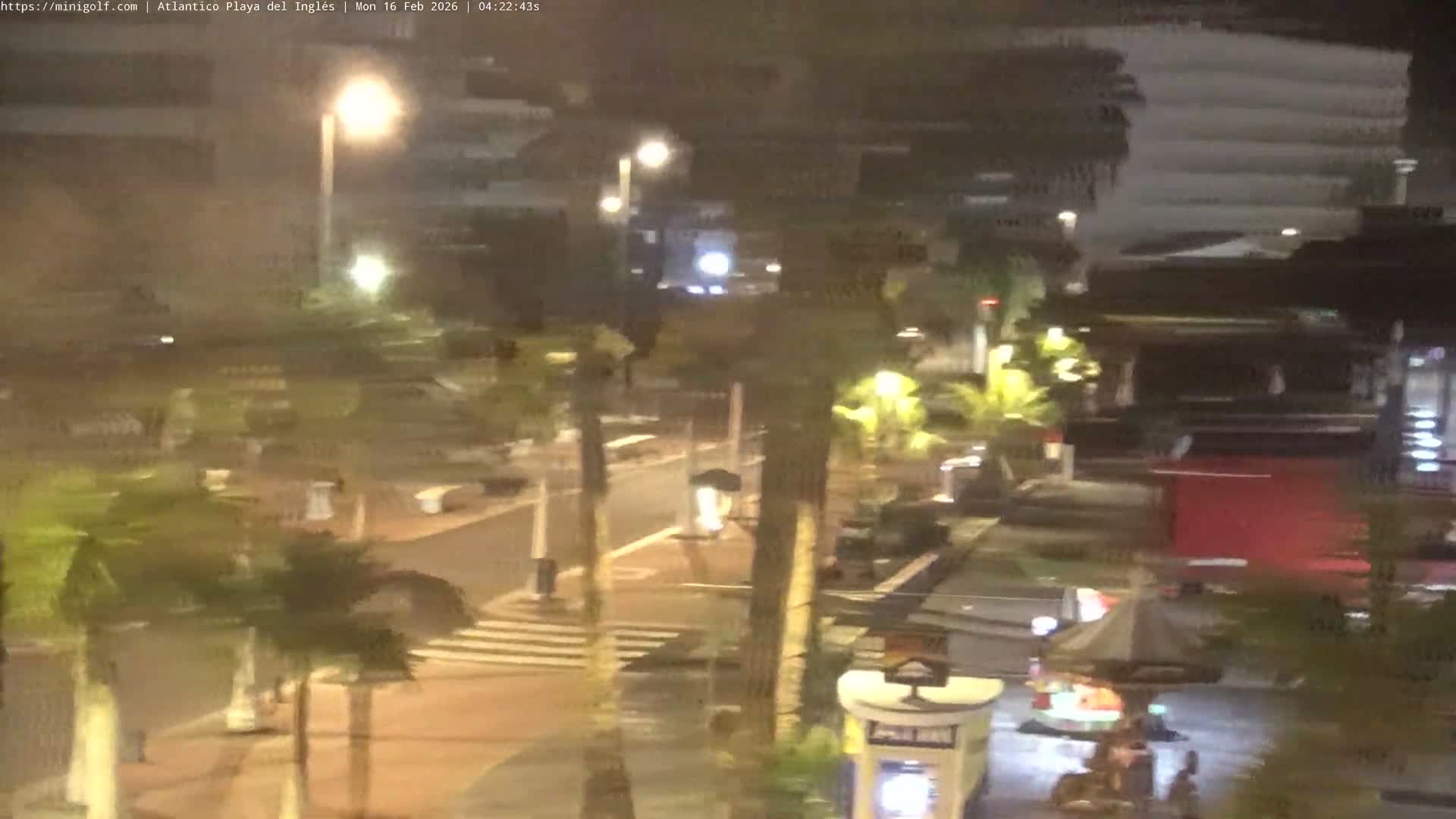 Gran Canaria, Playa del Ingles City & Atlantico Mini Golf Field Live Cam - Playa del Inglés, San Bartolomé de Tirajana, Gran Canaria, Canary Islands (Canarias), Spain