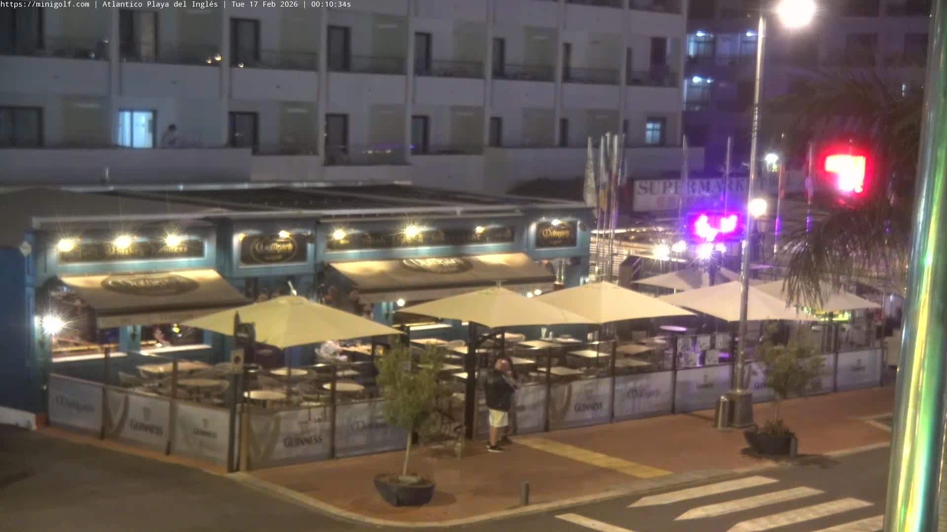 Gran Canaria, Playa del Ingles City & Atlantico Mini Golf Field Live Cam - Playa del Inglés, San Bartolomé de Tirajana, Gran Canaria, Canary Islands (Canarias), Spain