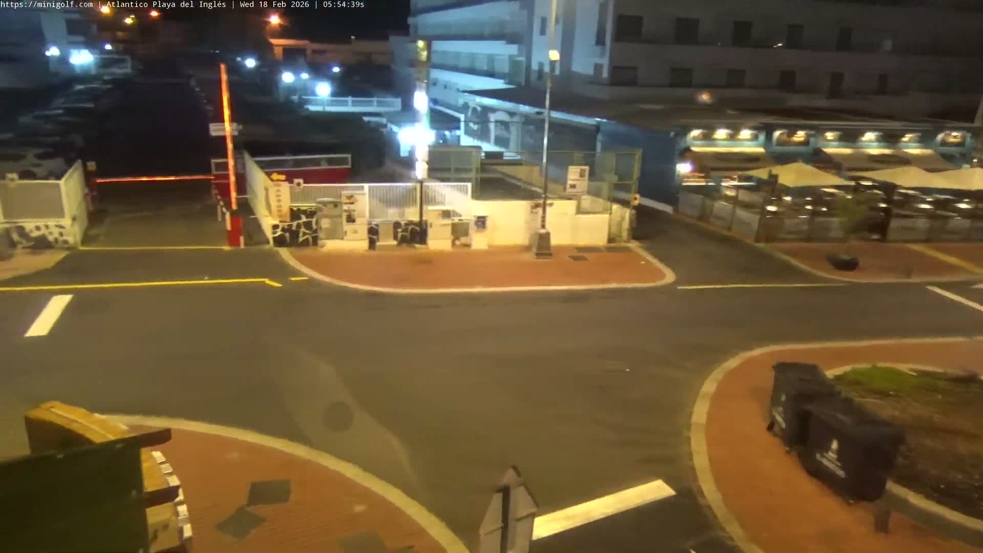Gran Canaria, Playa del Ingles City & Atlantico Mini Golf Field Live Cam - Playa del Inglés, San Bartolomé de Tirajana, Gran Canaria, Canary Islands (Canarias), Spain