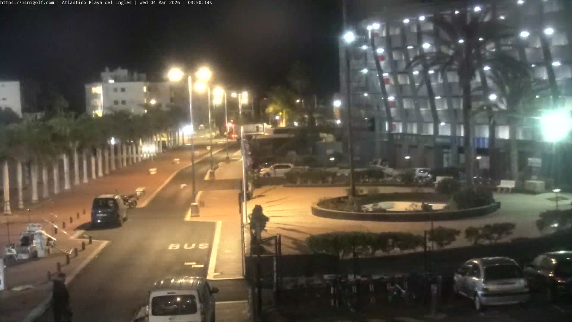 Gran Canaria, Playa del Ingles City & Atlantico Mini Golf Field Live Cam - Playa del Inglés, San Bartolomé de Tirajana, Gran Canaria, Canary Islands (Canarias), Spain