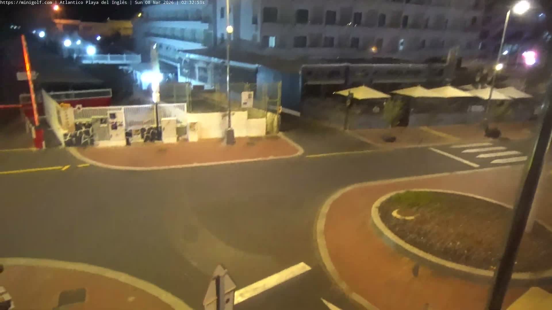 Gran Canaria, Playa del Ingles City & Atlantico Mini Golf Field Live Cam - Playa del Inglés, San Bartolomé de Tirajana, Gran Canaria, Canary Islands (Canarias), Spain