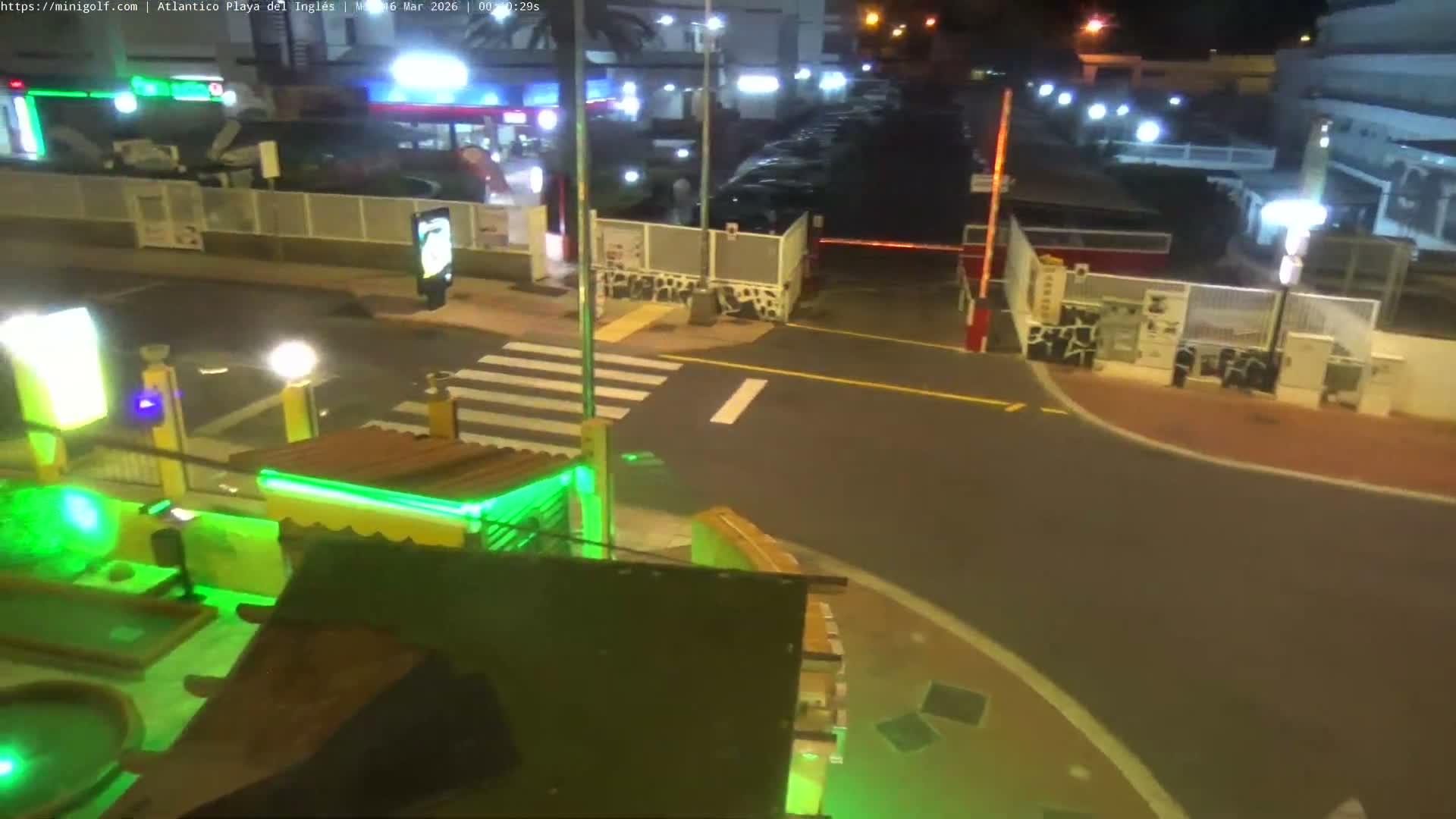 Gran Canaria, Playa del Ingles City & Atlantico Mini Golf Field Live Cam - Playa del Inglés, San Bartolomé de Tirajana, Gran Canaria, Canary Islands (Canarias), Spain