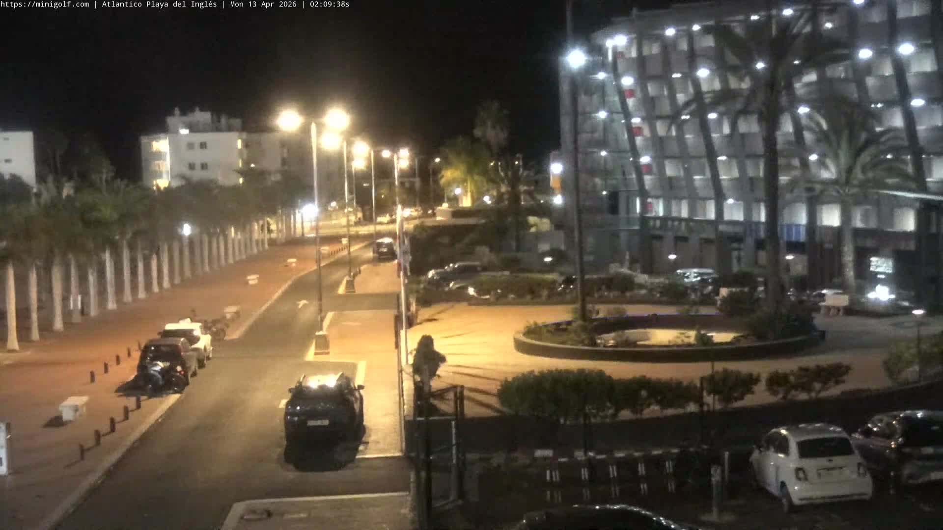 Gran Canaria, Playa del Ingles City & Atlantico Mini Golf Field Live Cam - Playa del Inglés, San Bartolomé de Tirajana, Gran Canaria, Canary Islands (Canarias), Spain