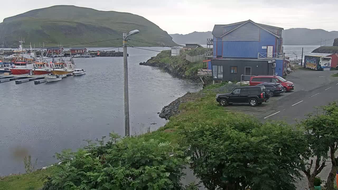 Kamøyvær (Kamoyvaer) Village & Nordkapp Havfiske (North Cape Sea Fishing Marina) Live Cam - Nordkapp, Vest-Finnmark, Finnmark, North Norway, Norway