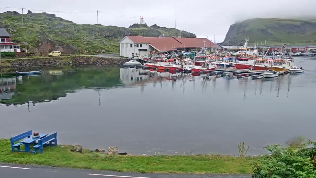 Kamøyvær (Kamoyvaer) Village & Nordkapp Havfiske (North Cape Sea Fishing Marina) Live Cam - Nordkapp, Vest-Finnmark, Finnmark, North Norway, Norway