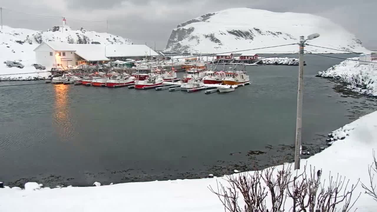 Kamøyvær (Kamoyvaer) Village & Nordkapp Havfiske (North Cape Sea Fishing Marina) Live Cam - Nordkapp, Vest-Finnmark, Finnmark, North Norway, Norway
