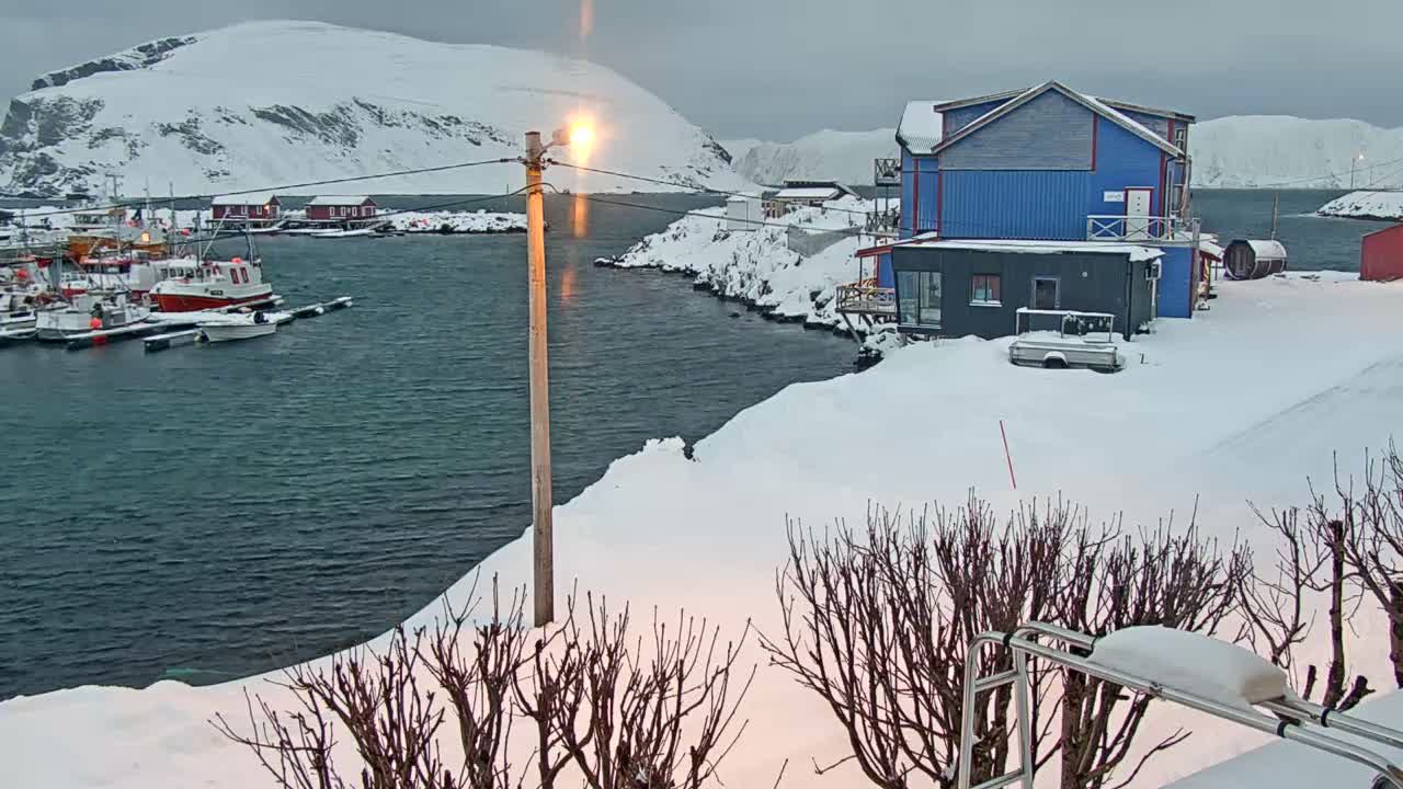 Kamøyvær (Kamoyvaer) Village & Nordkapp Havfiske (North Cape Sea Fishing Marina) Live Cam - Nordkapp, Vest-Finnmark, Finnmark, North Norway, Norway