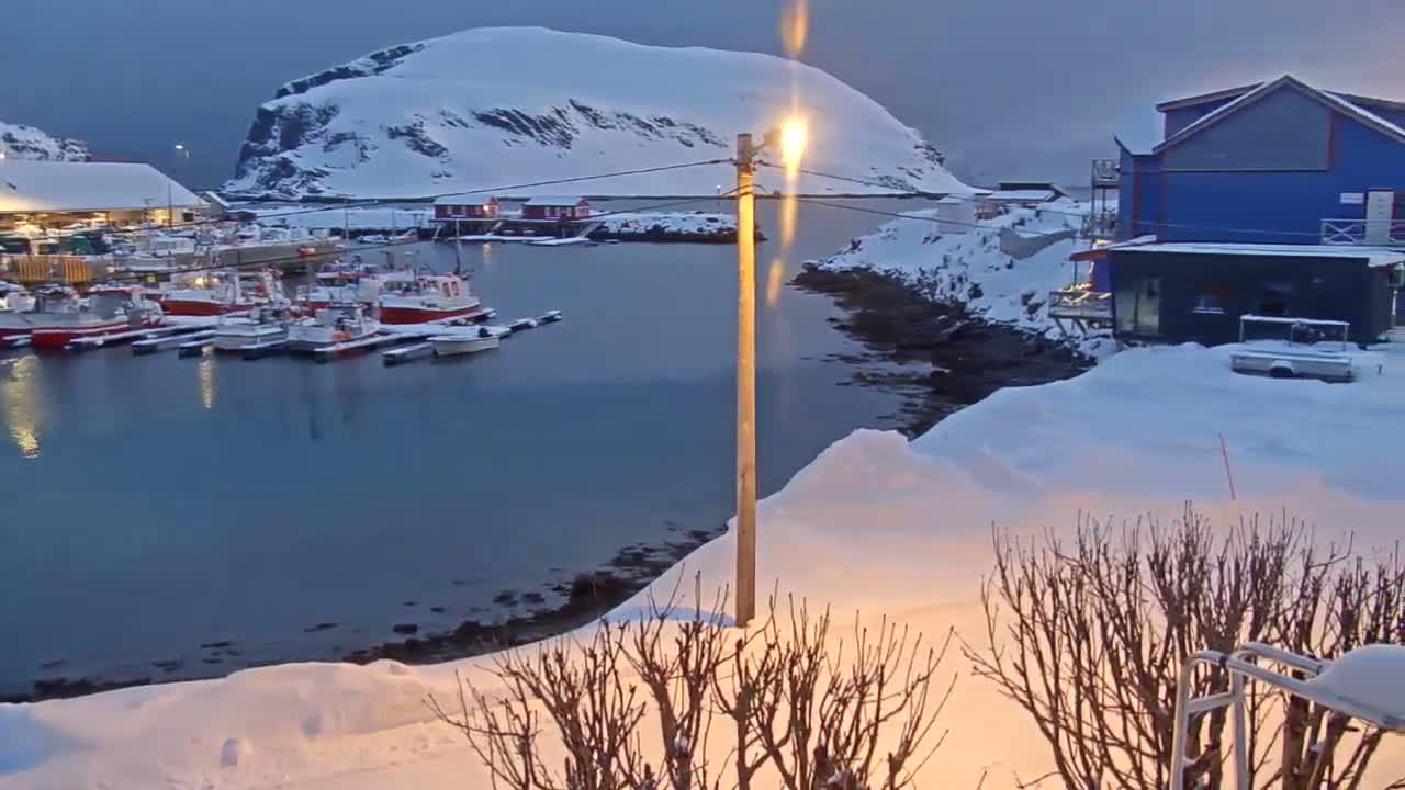 Kamøyvær (Kamoyvaer) Village & Nordkapp Havfiske (North Cape Sea Fishing Marina) Live Cam - Nordkapp, Vest-Finnmark, Finnmark, North Norway, Norway